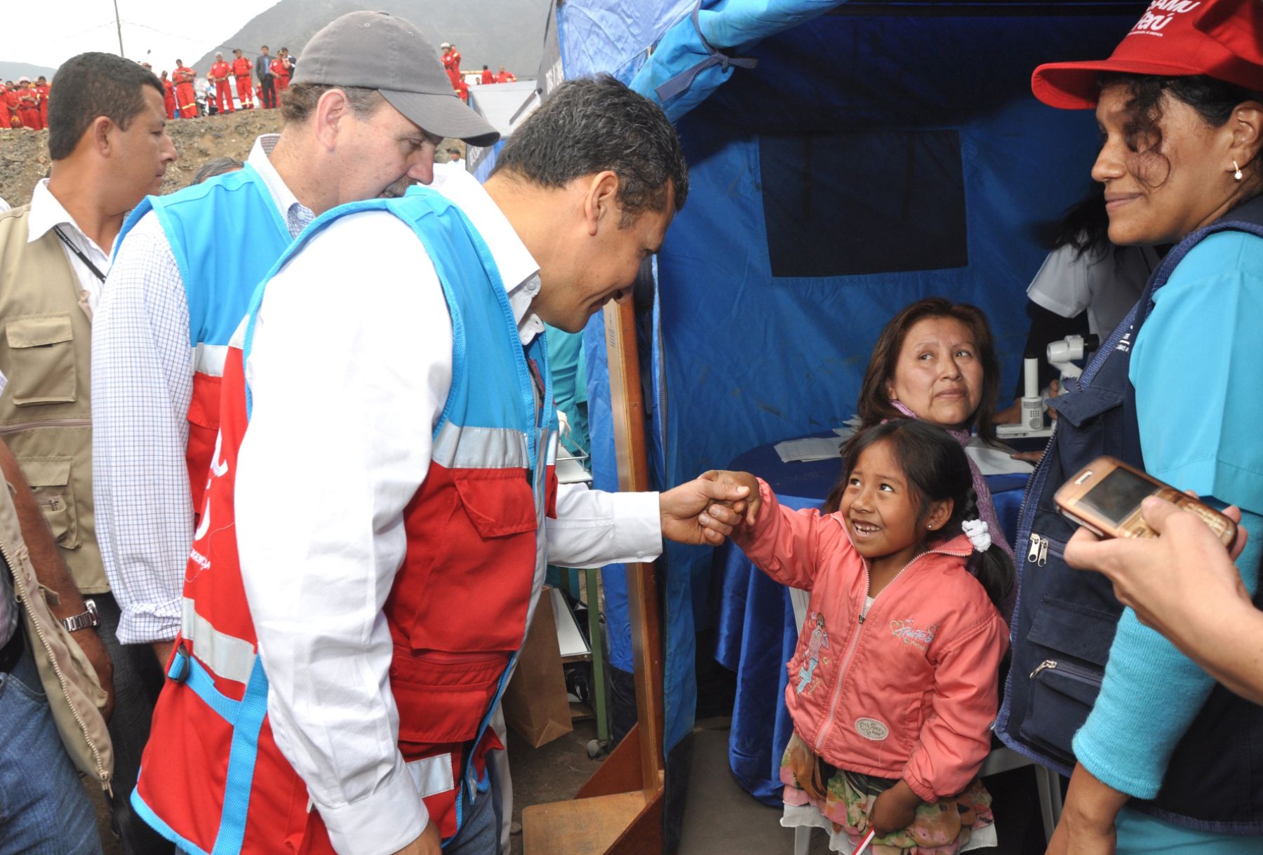 Presidente Ollanta Humala, lanzó el programa de Salud "SAMU", en Comas. ANDINA/Prensa Presidencia