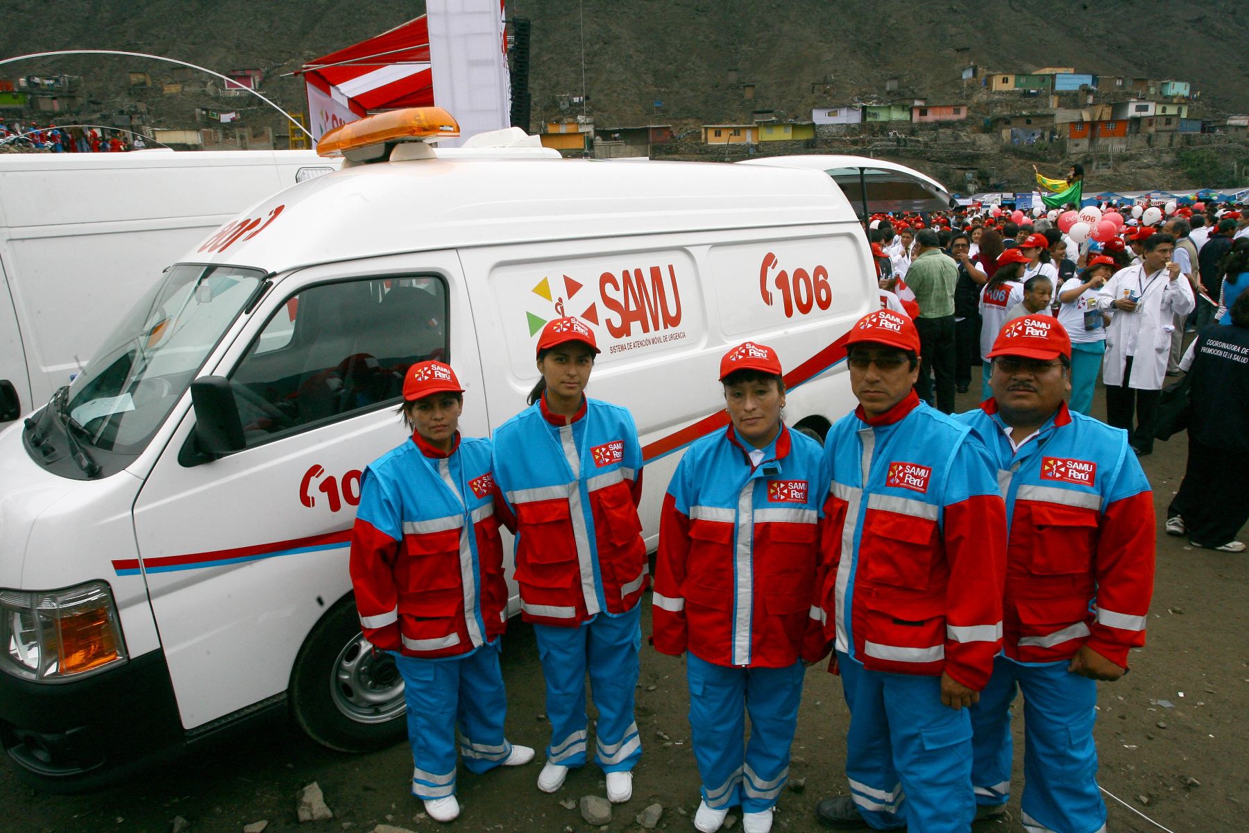 Pobladores del distrito de Comas son los primeros beneficiarios del programa de Salud "SAMU". ANDINA/Jhony Laurente