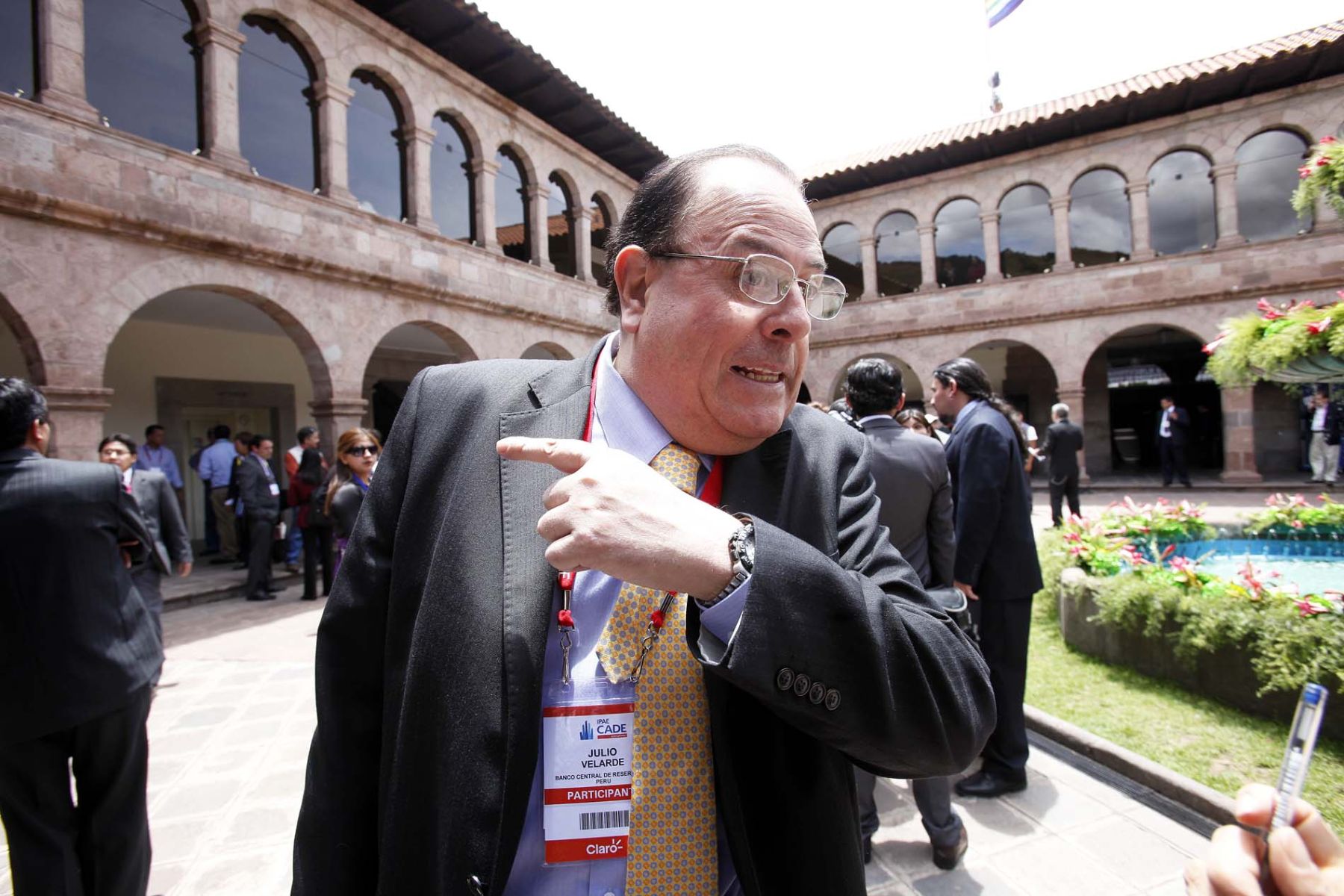 Presidente del Banco Central de Reserva, Julio Velarde, asiste a  CADE 2011 en la ciudad de Cusco.
Foto: ANDINA/Luis Iparraguirre