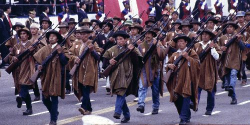 Integrantes de las rondas campesinas que combatieron al terrorismo