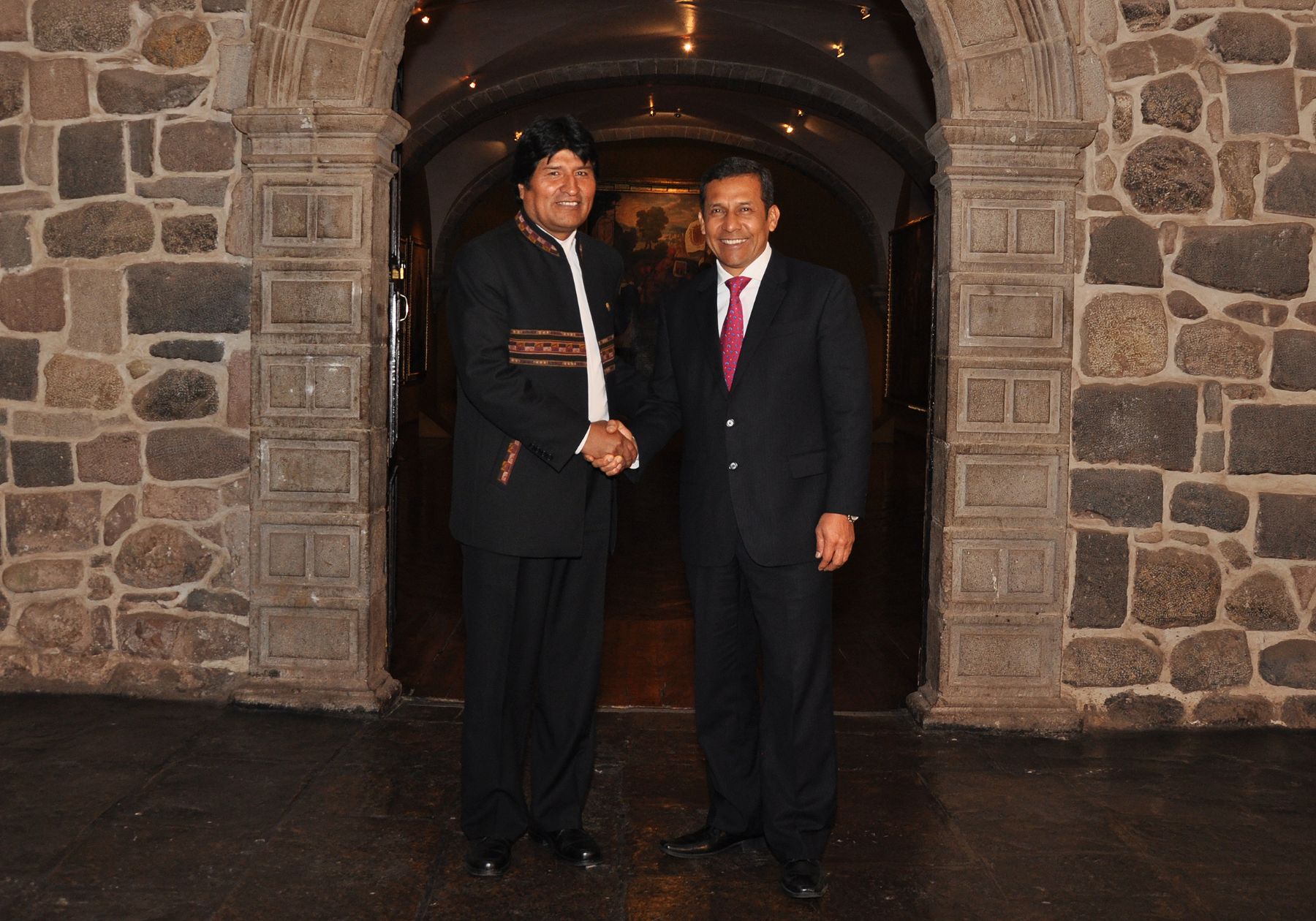 Peruvian President Ollanta Humala met his Bolivian counterpart Evo Morales in Cusco. Photo: ANDINA/Prensa Presidencia