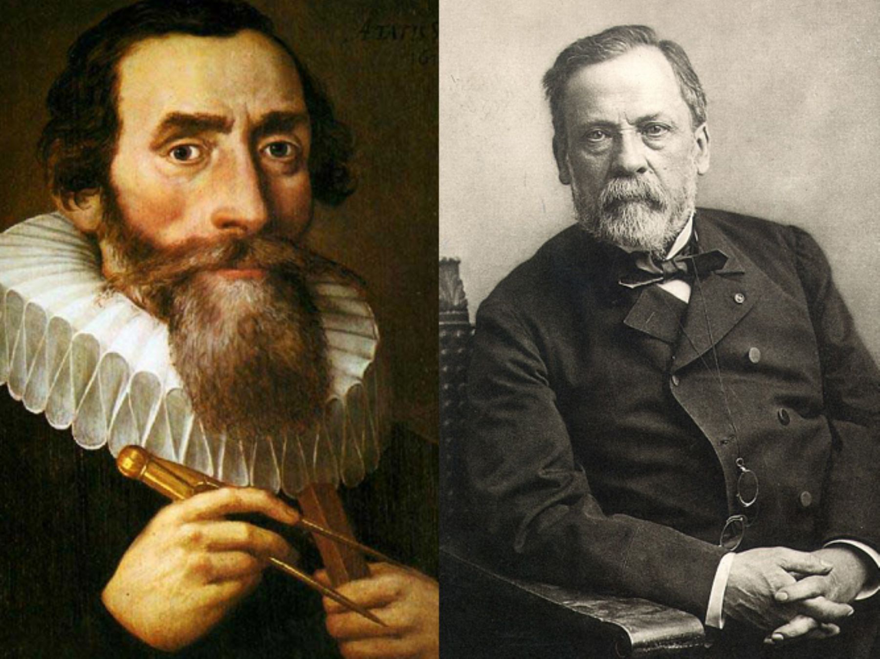 Astrónomo Johannes Kepler y biólogo Louis Pasteur. Internet/Medios