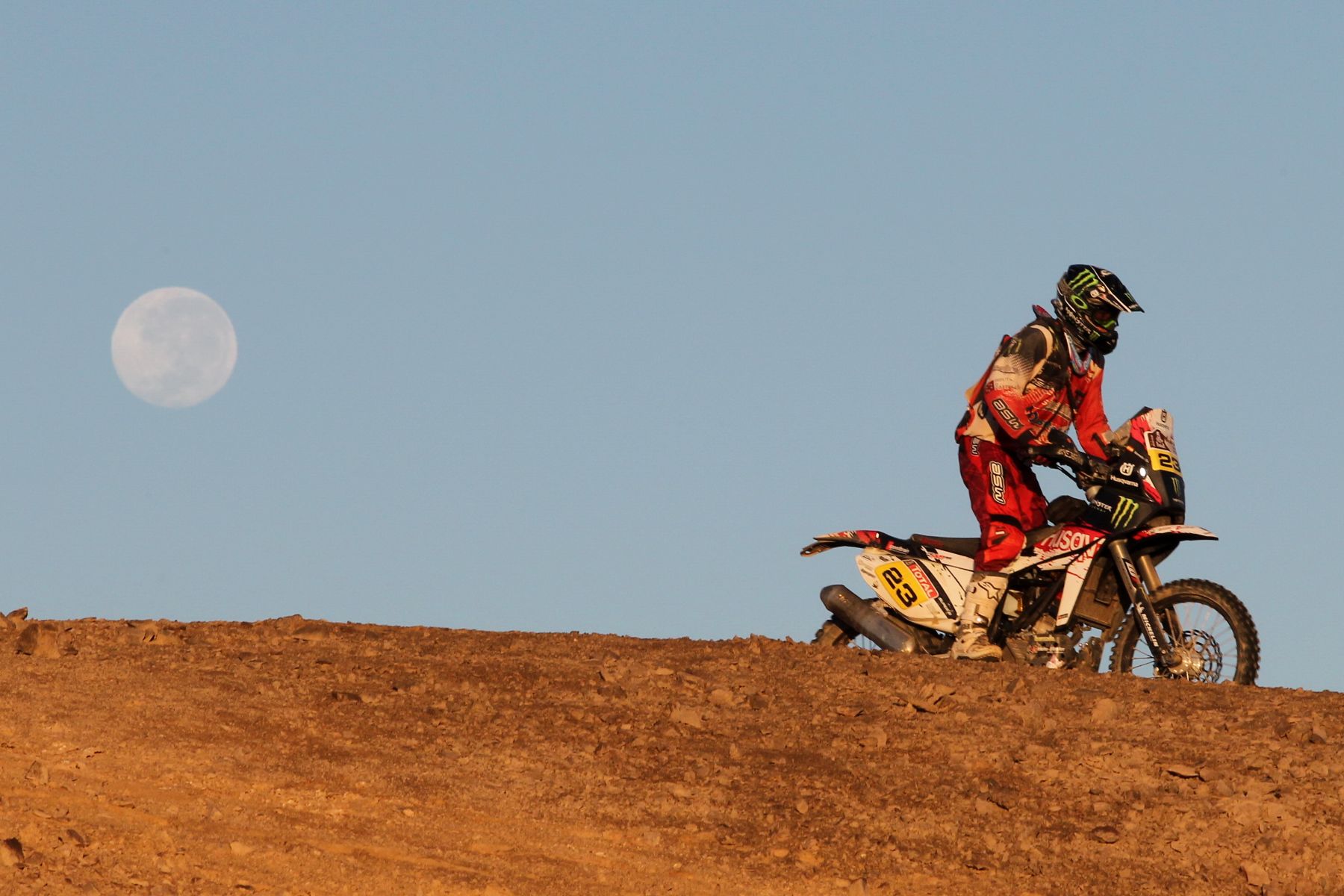 El piloto español Joan Barreda ganó hoy la décima etapa del rally Dakar 2012.
Foto: ANDINA/ASO/Maindru.