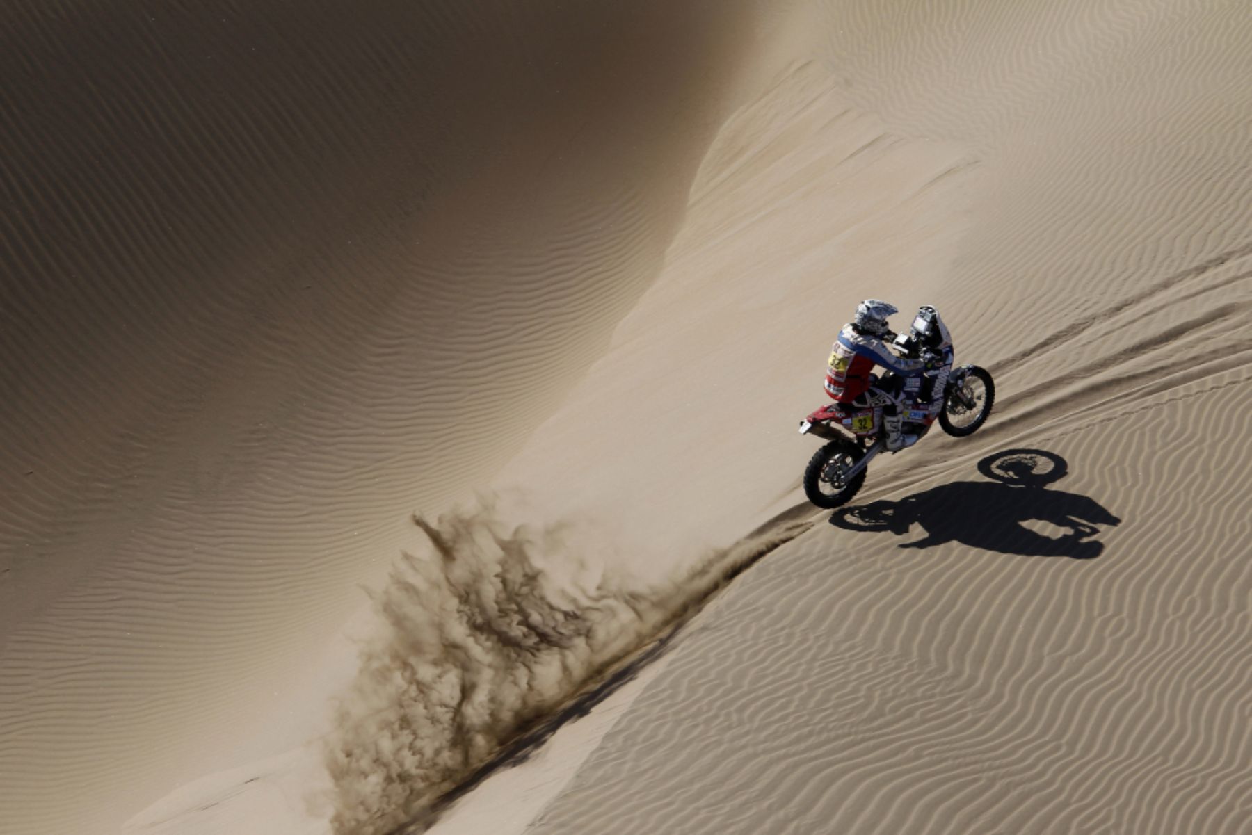 Piloto Svitko Stefan durante su paricipación en el Dakar 2012.
Foto: ANDINA/ DPPI/ Frederic Le Floch