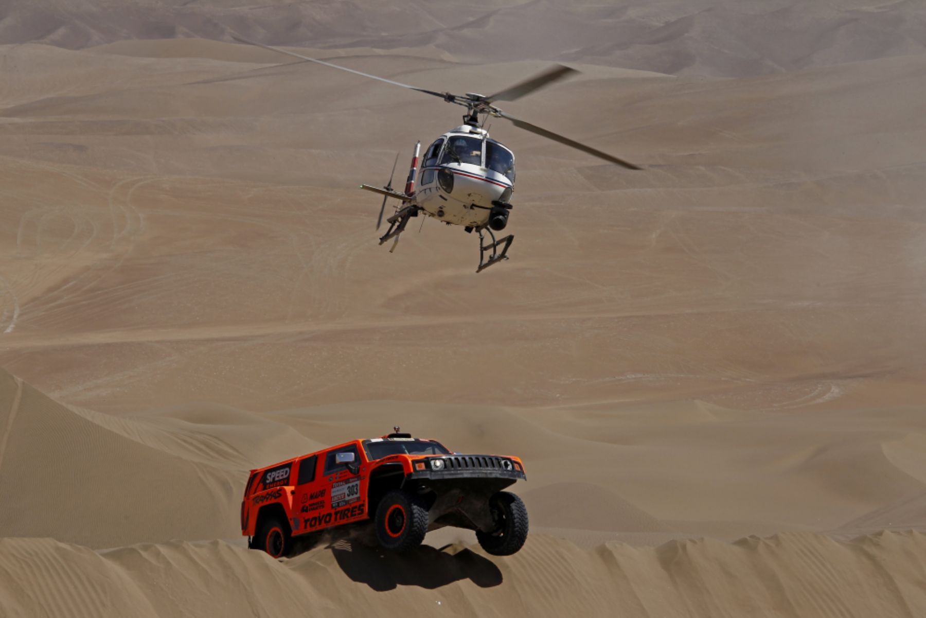 Piloto Gordon Robby durante su participación en el Dakar 2012.
Foto: DPPI/Frederic Le Floch.
