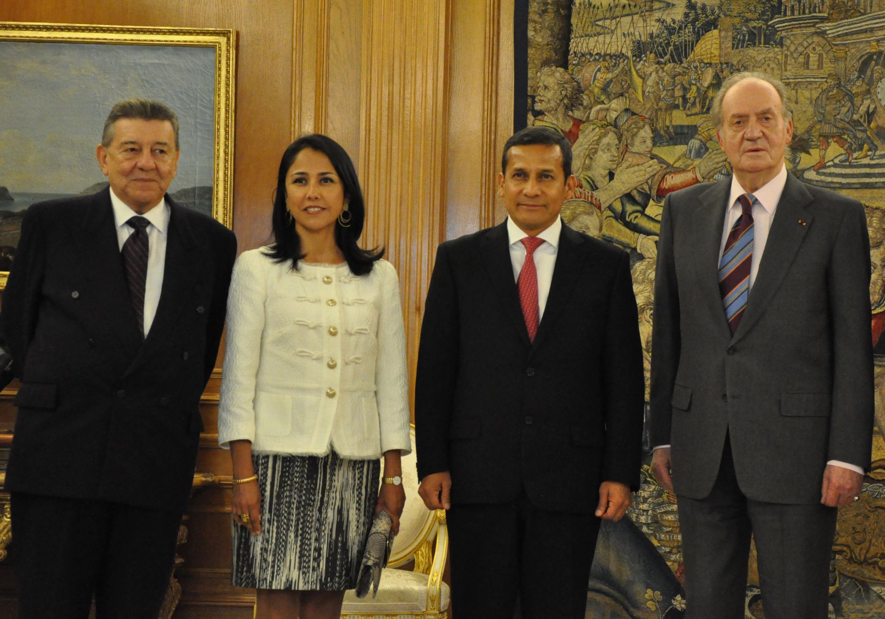 Jefe de Estado, Ollanta Humala, sostiene una reunión con el Rey de España, Don Juan Carlos, en el Palacio de La Zarzuela.
Foto: ANDINA/Prensa Presidencia.