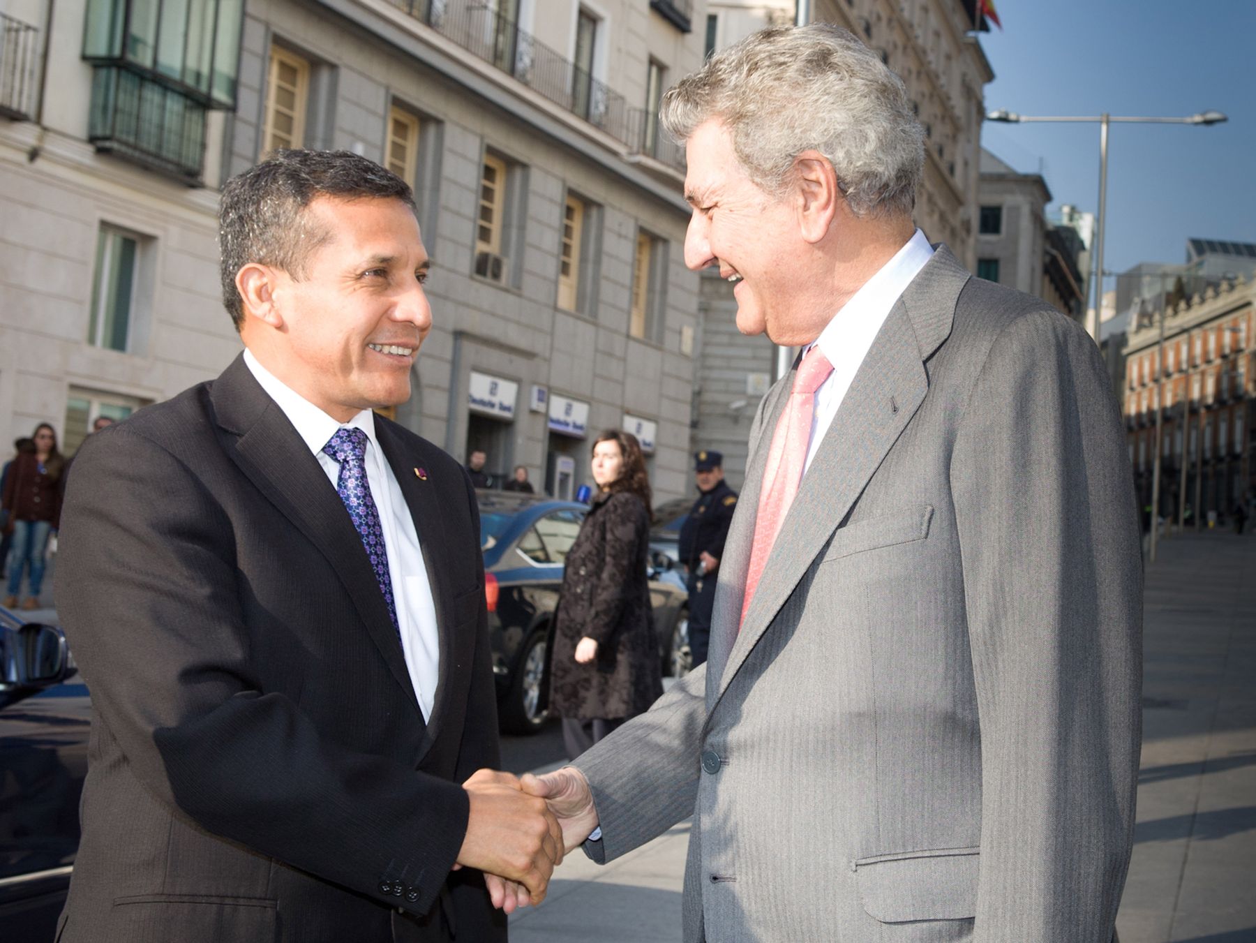 Presidente Ollanta Humala Tasso se reúne con el titular del Congreso de los Diputados de España, Jesús Posada. Foto: Congreso de España