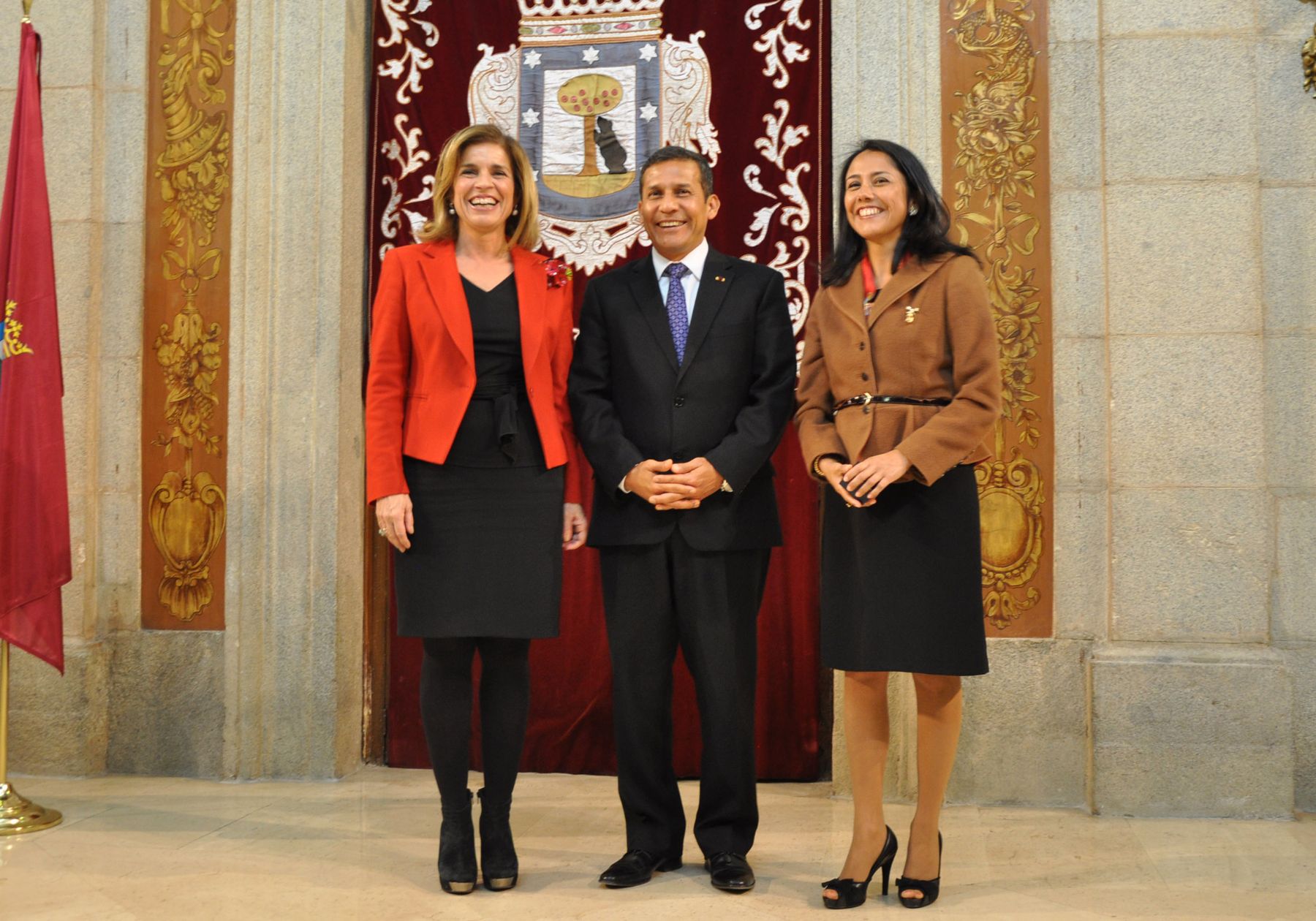 Presidente de la República, Ollanta Humala recibe las Llaves de Oro de la ciudad de Madrid y se reúne con la alcaldesa de esa ciudad, Ana Botella; en el Ayuntamiento de Madrid.
Foto: ANDINA/Prensa Presidencia