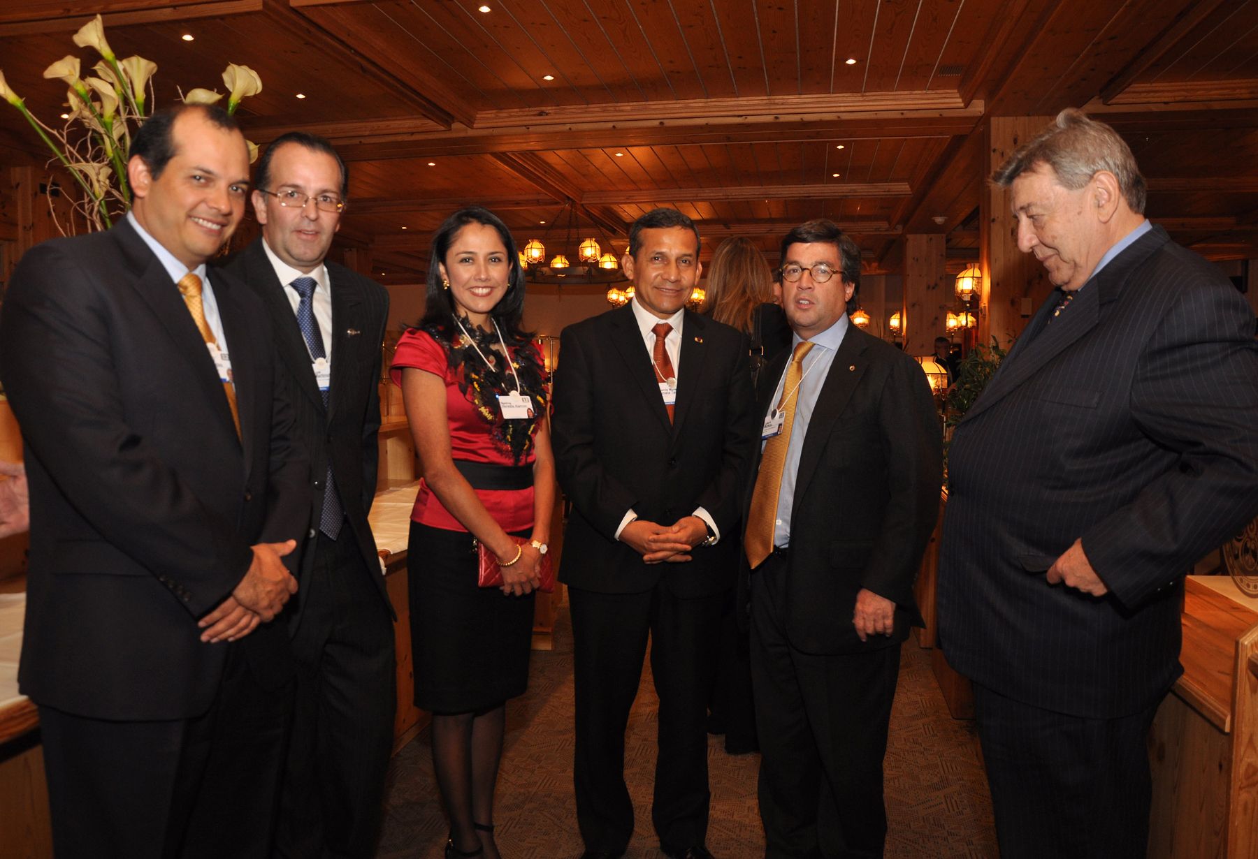 Presidente Ollanta Humala,y  Primera Dama Nadine Heredia, con el titular del BID, Alberto Moreno.Foto:ANDINA/Presidencia de la República
