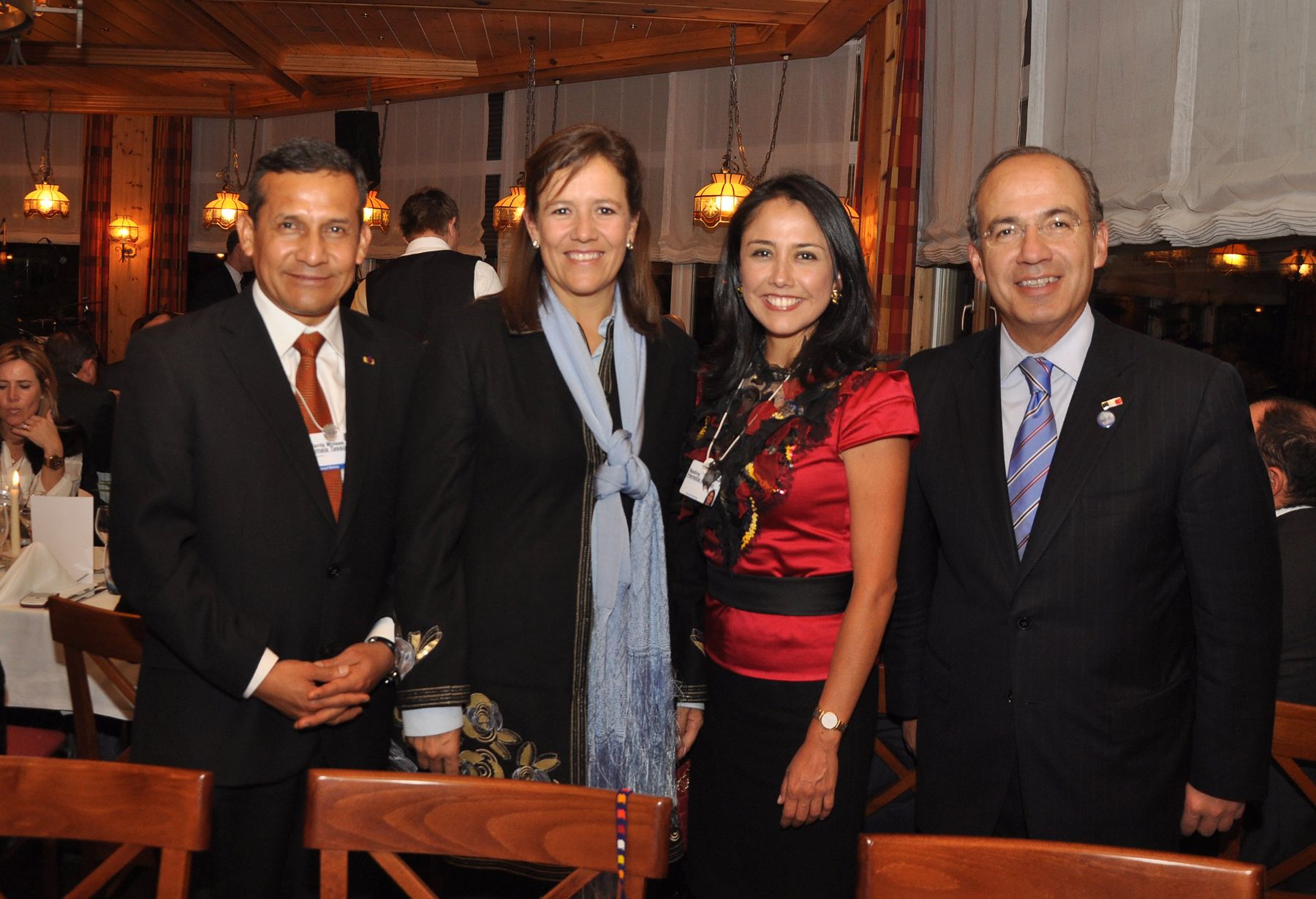 Presidente Ollanta Humala,y  Primera Dama, Nadine Heredia, acompañados de mandatario de México, Felipe Calderón y su esposa, Margarita Zavala.Foto:ANDINA/Presidencia de la República