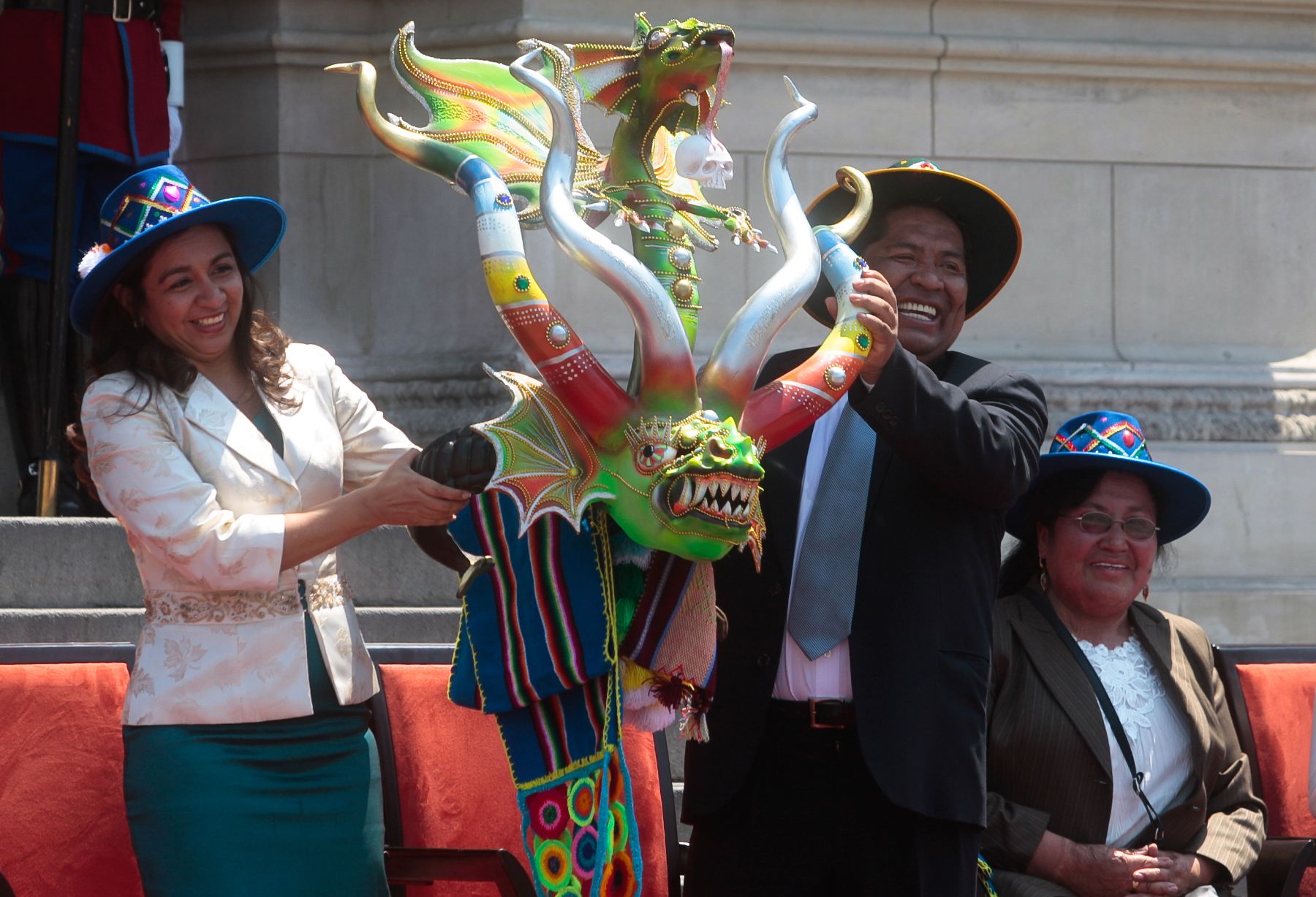 La primera vicepresidenta de la República, Marisol Espinoza, participó en ceremonia de lanzamiento de carnaval de Juliaca.Foto:ANDINA/Jack Ramón