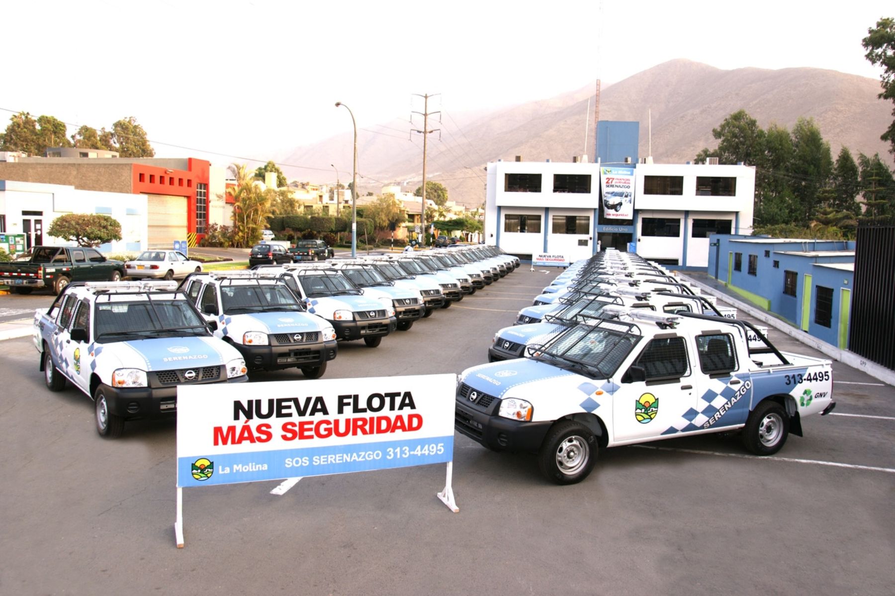 Flota de Serenazgo de La Molina incorporó 27 nuevos vehículos para mejorar seguridad ciudadana en dicho distrito. Foto: Municipio de La Molina.