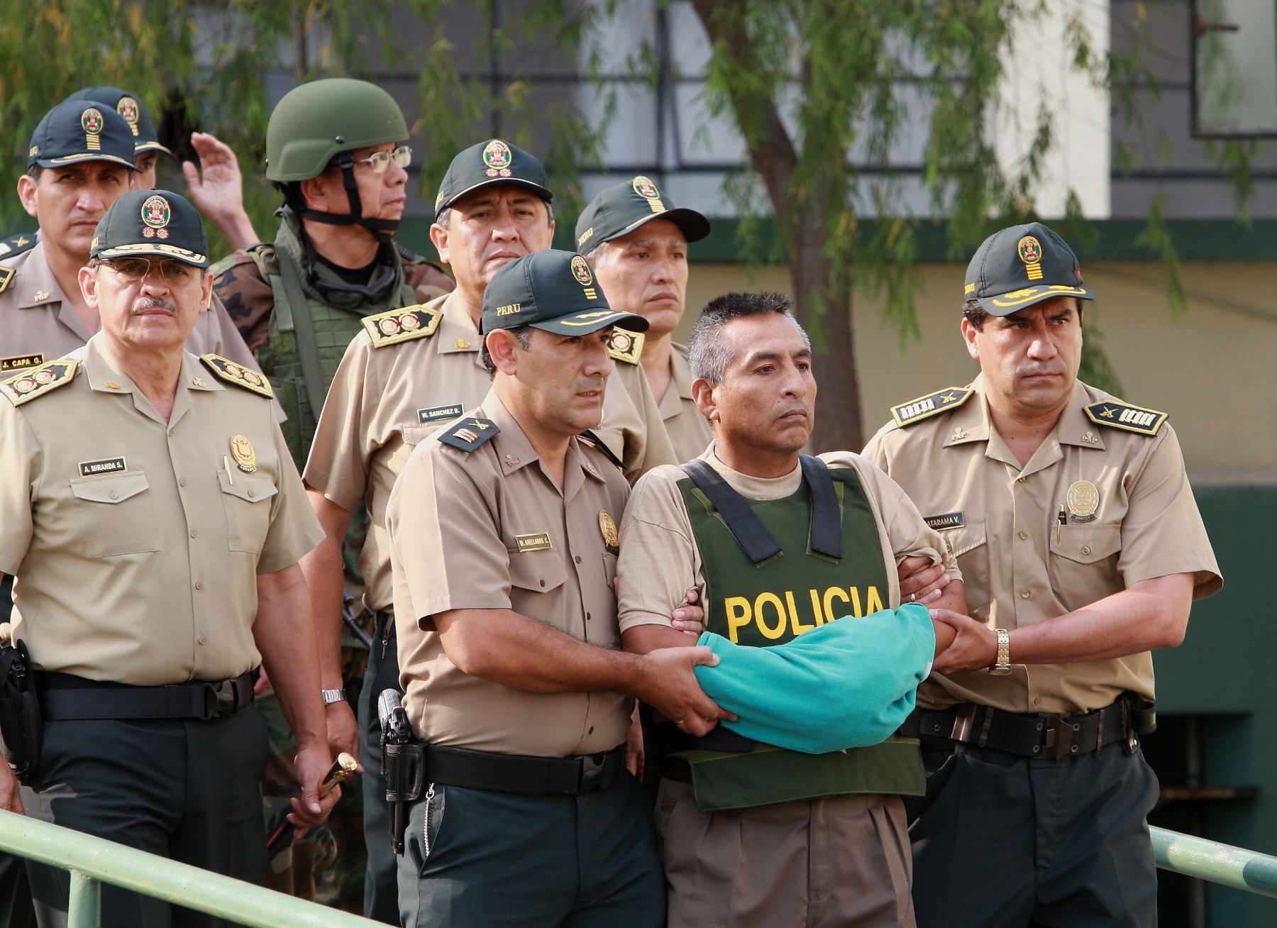 El cabecilla subversivo Florindo Flores Hala “Artemio” fue trasladado esta tarde a la sede de la Dirección contra el Terrorismo (Dircote)Foto: ANDINA/Norman Córdova.