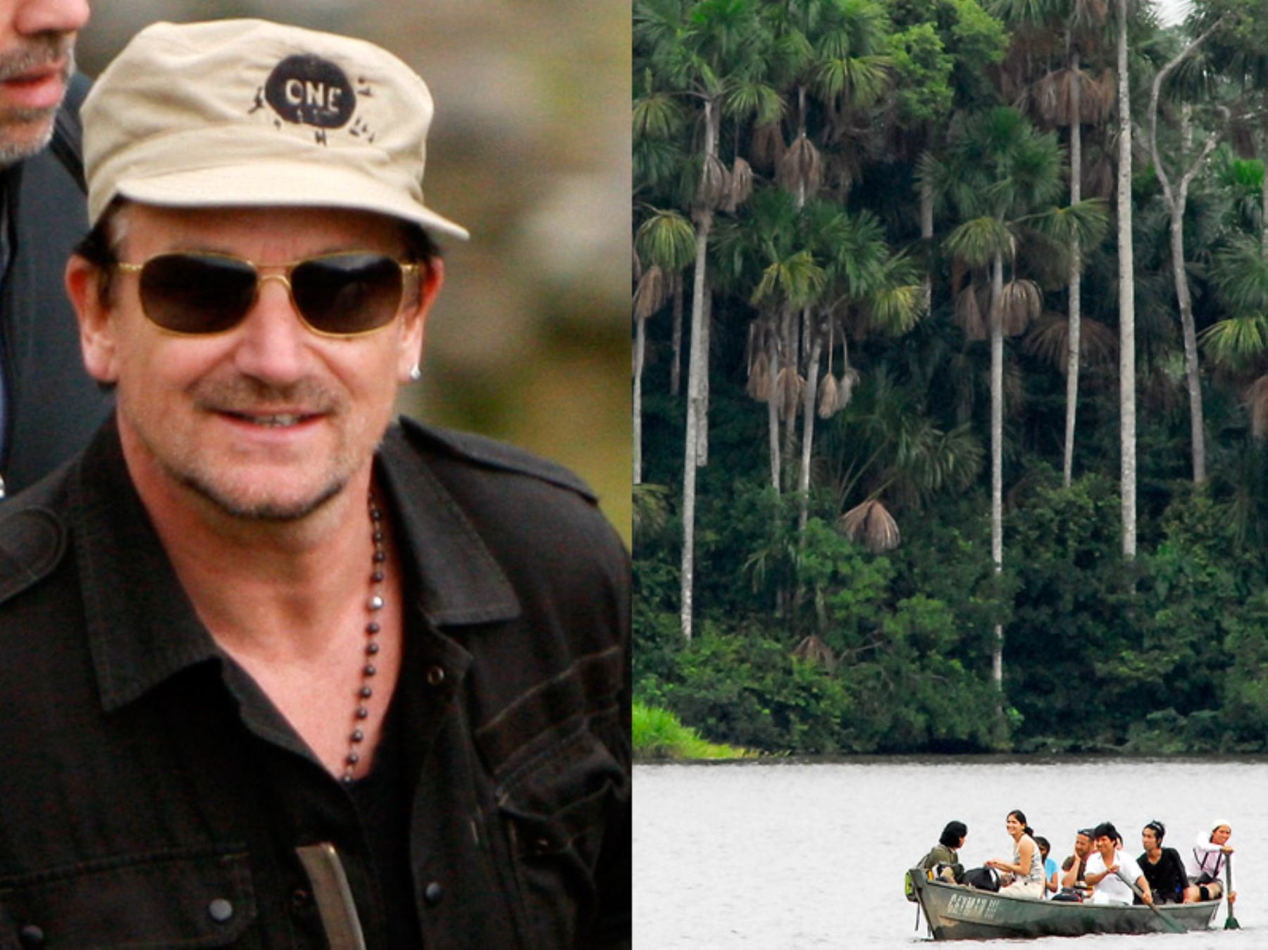 Bono visita reserva nacional en Madre de Dios.  Foto: ANDINA