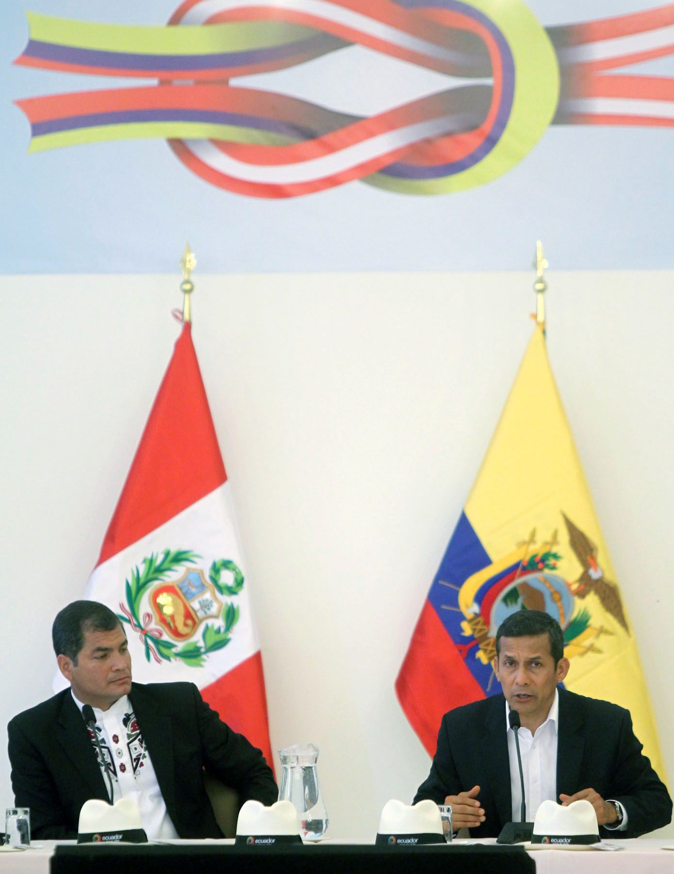 El Presidente Ollanta Humala junto a su homólogo de Ecuador, Rafael Correa, inaugura la V Reunión de Gabinete Binacional entre Perú y Ecuador, en la ciudad de Chiclayo.
Foto: ANDINA/ Carlos Lezama.