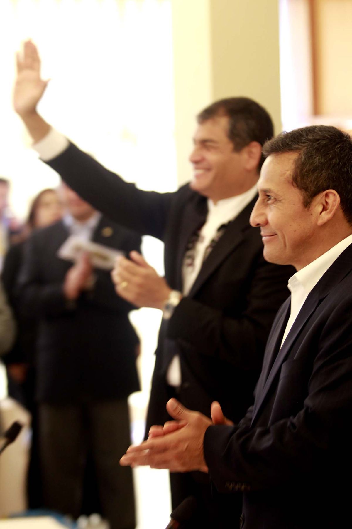 Presidentes de Perú y Ecuador, Ollanta Humala y Rafael Correa inauguran gabinete binacional en la ciudad de Chiclayo.

Fotos: ANDINA/Prensa Presidencia