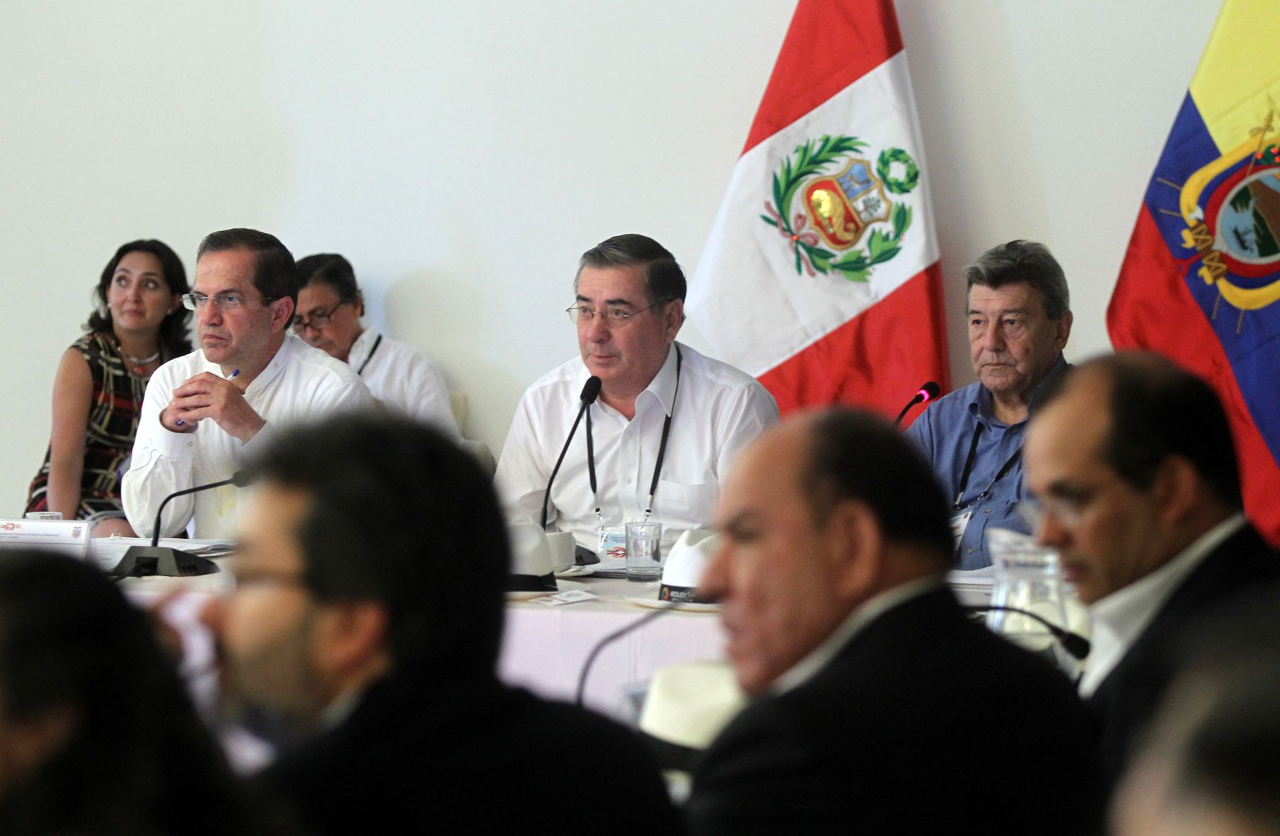Presidente del Consejo de Ministros  Oscar Valdés en V Reunión de Gabinete Binacional entre Perú y Ecuador, en la ciudad de Chiclayo.
Foto: ANDINA/ Carlos Lezama.