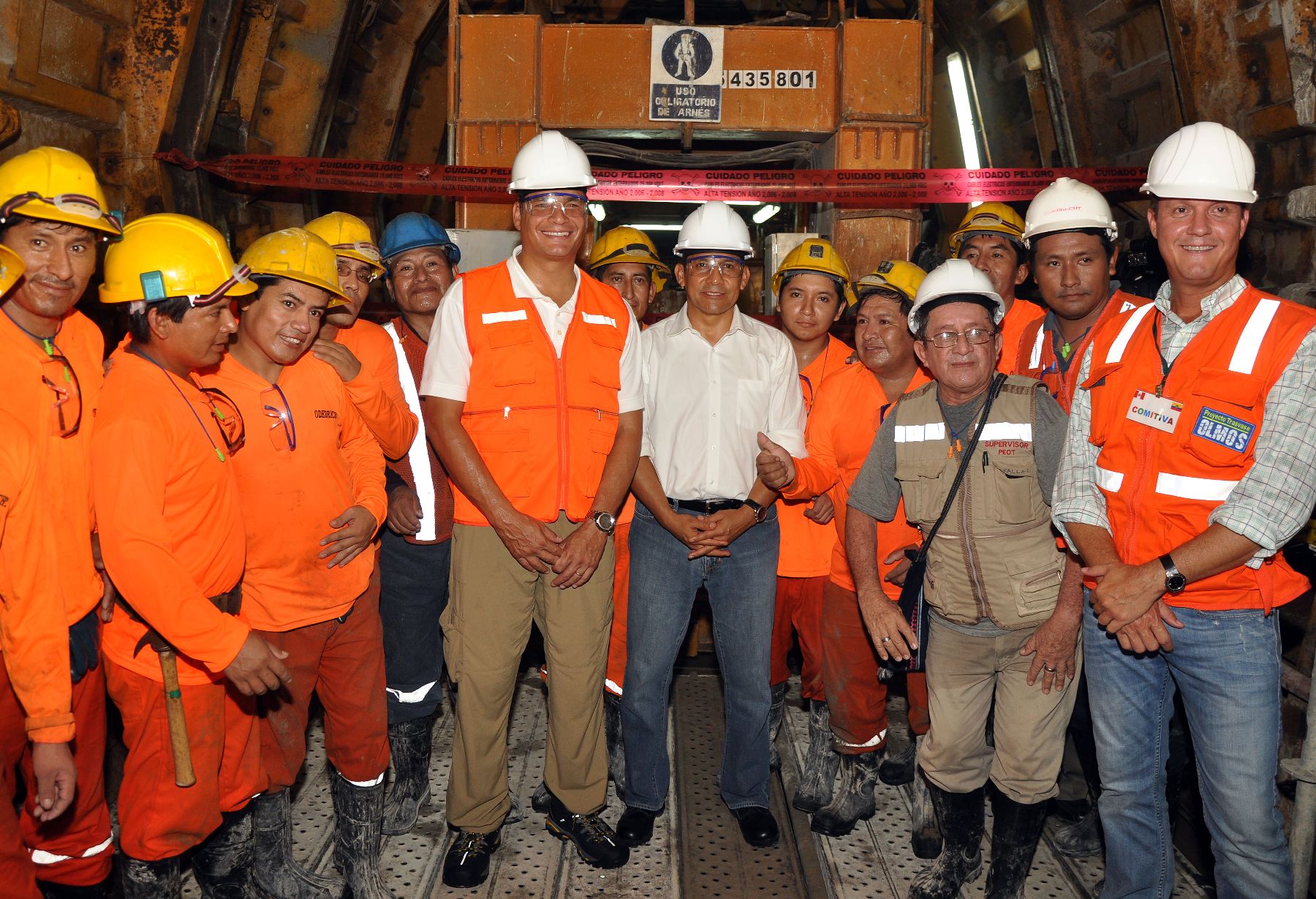 Presidente de la República Ollanta Humala y su homólogo de Ecuador, Rafael Correa, visitaron hoy el Proyecto de Irrigación Olmos, en Lambayeque.
Foto: ANDINA/Prensa Presidencia