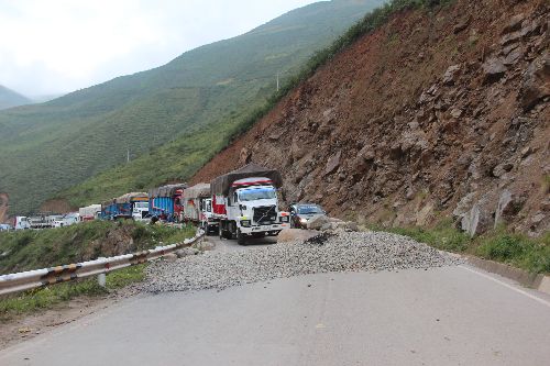 Pobladores de las provincias de Huari y Bolognesi, en Áncash, bloquean vías de acceso a la mina Antamina. ANDINA/Archivo