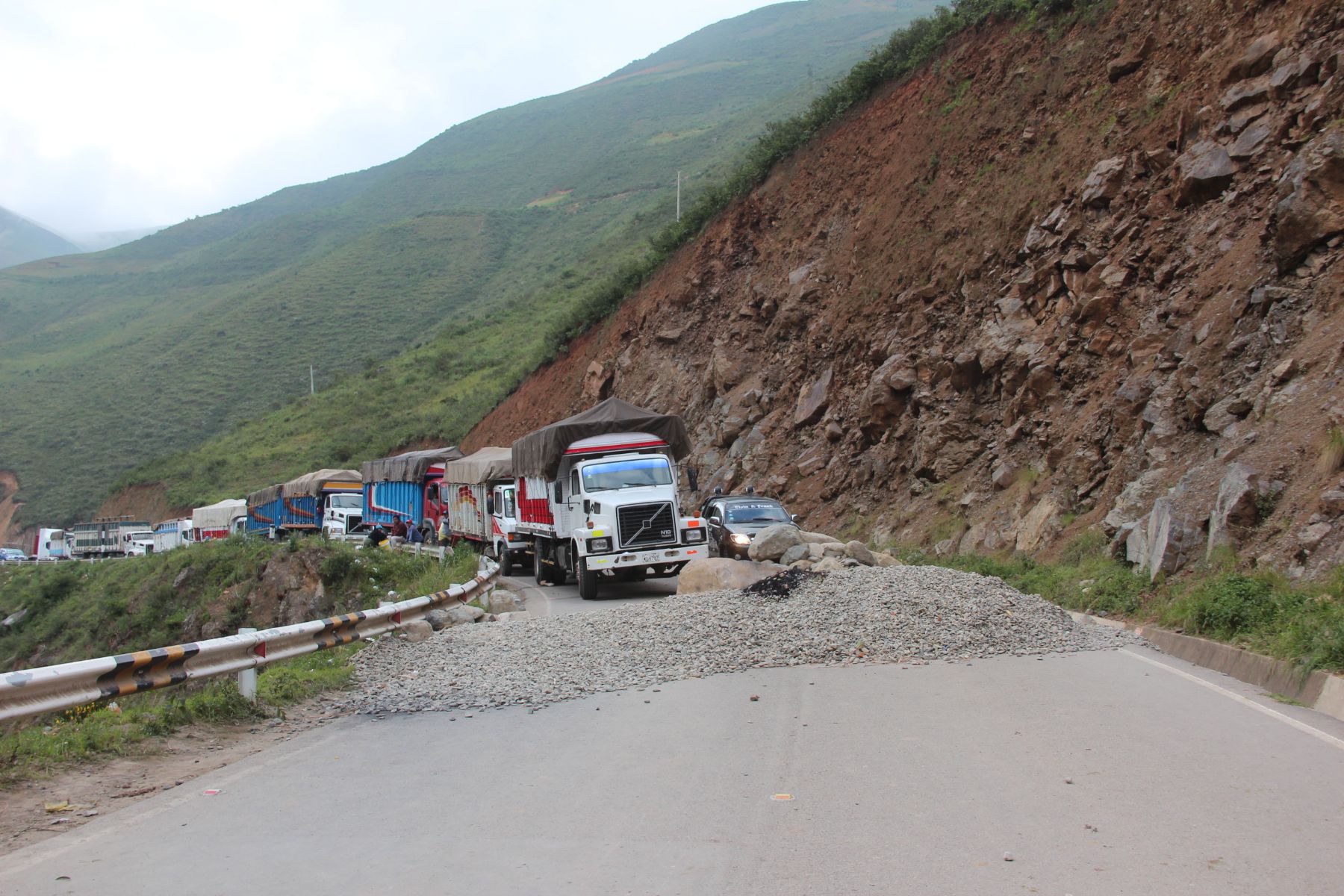 Pobladores de las provincias de Huari y Bolognesi, en Áncash, bloquean vías de acceso a la mina Antamina. ANDINA/Archivo