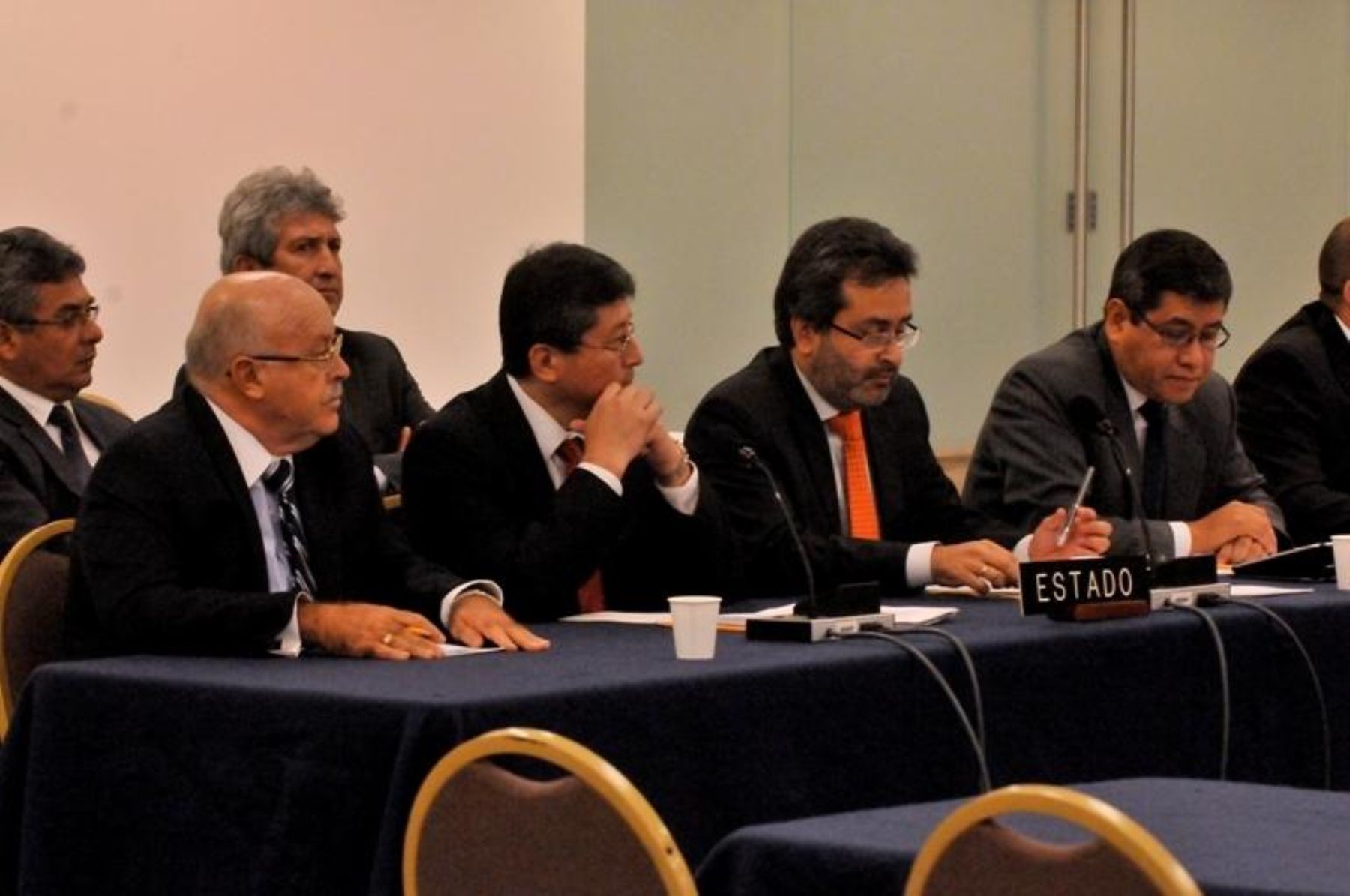 El ministro de Justicia, Juan Jiménez Mayor, con la delegación peruana ante la Comisión Interamericana de Derechos Humanos