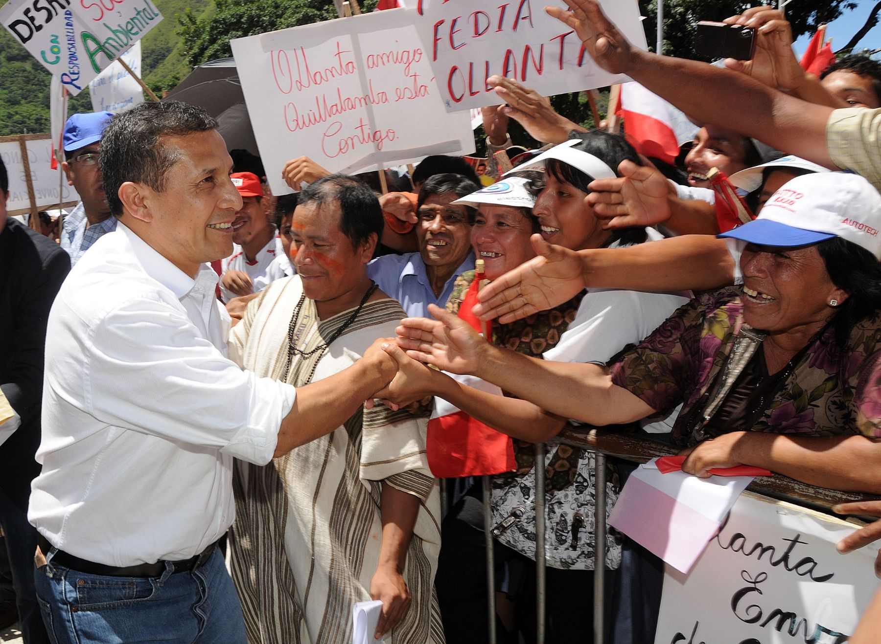 Presidente de la República, Ollanta Humala, da inicio a la construcción del Gasoducto del Sur, en el departamento de Cusco. 
Foto: ANDINA/Prensa Presidencia