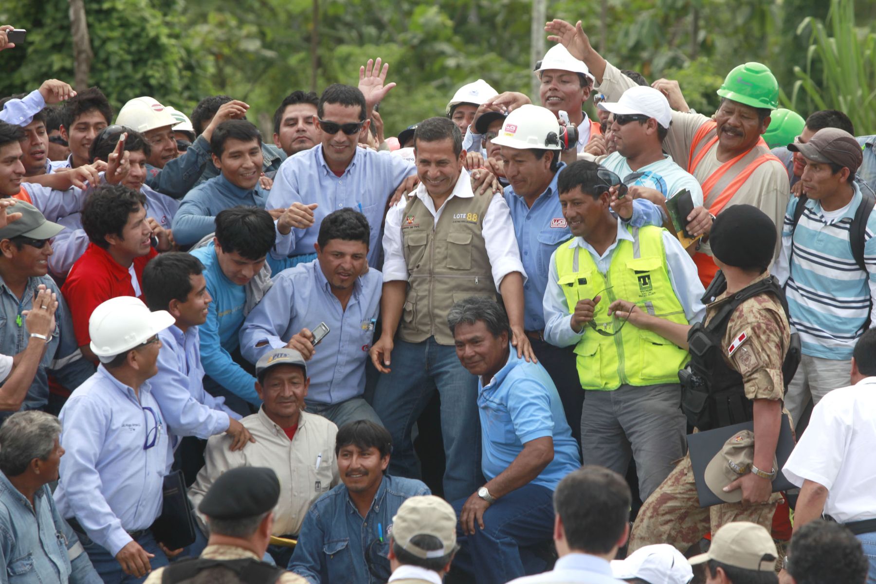 Presidente de la República, Ollanta Humala, participa en ceremonia de entrega de documentos que marcan recuperación de gas natural de lote 88. Foto: ANDINA/archivo.