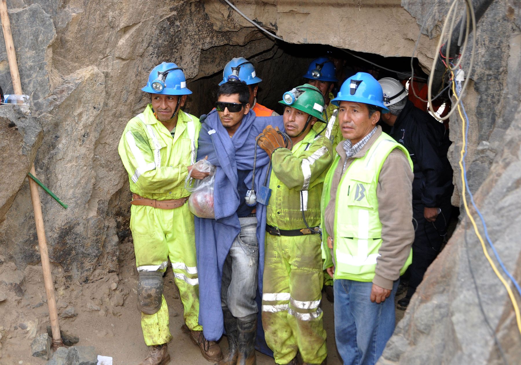 Presidente de la República, Ollanta Humala participó en exitoso rescate de mineros en mina "Cabeza Negro" en Ica. Foto: ANDINA/Prensa Presidencia