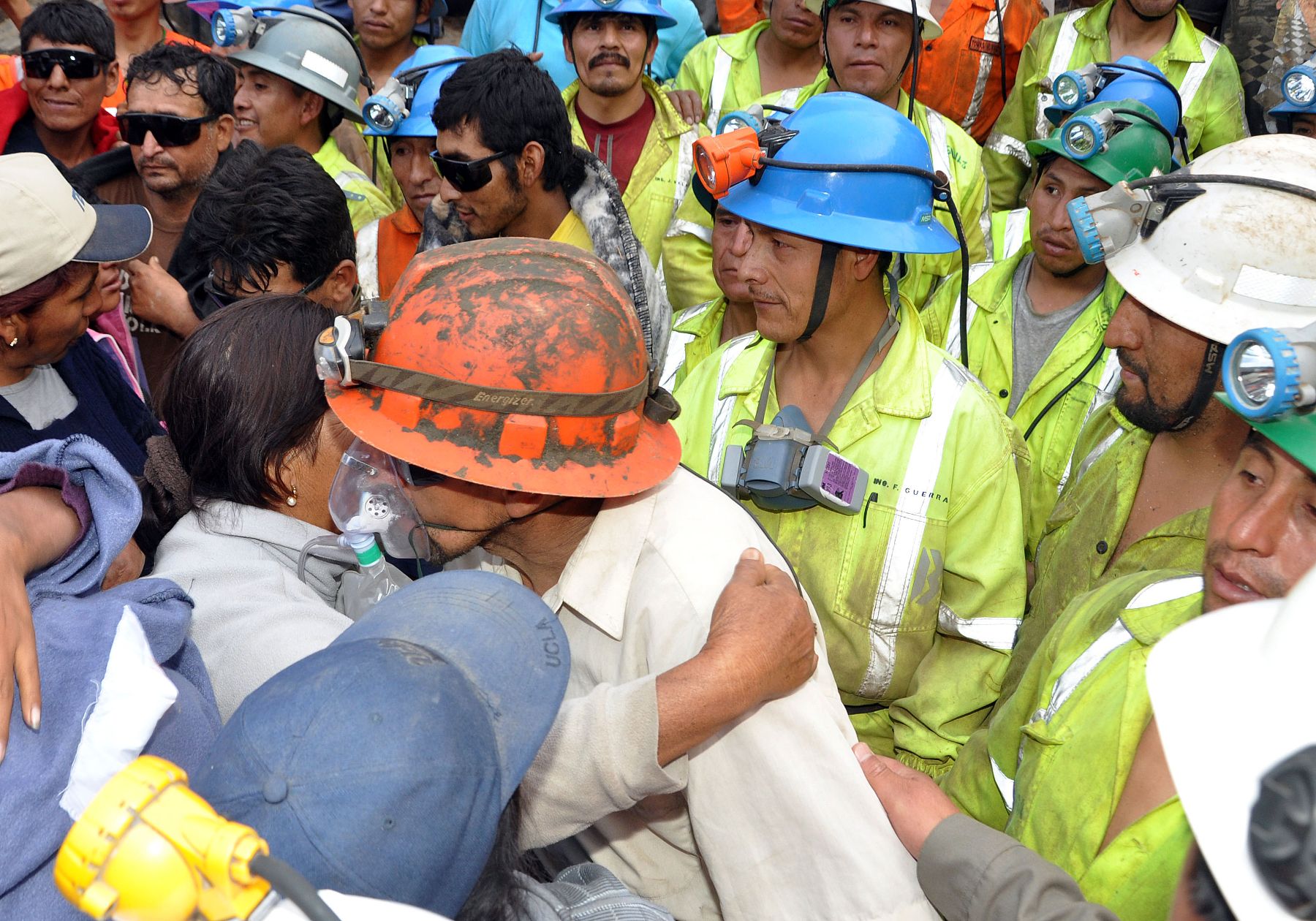 Exitoso rescate de mineros en mina "Cabeza Negro" en Ica.
Foto: ANDINA/Prensa Presidencia