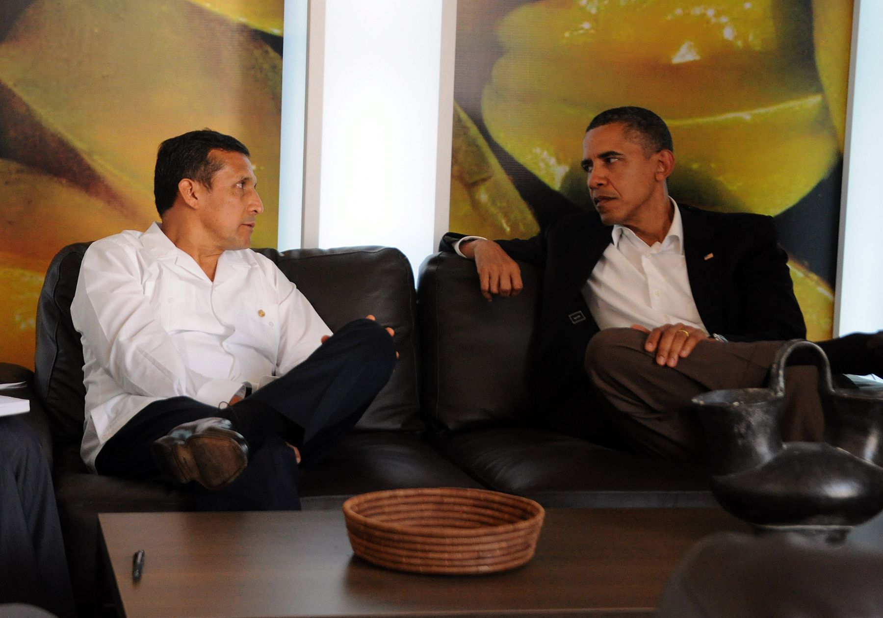 Reunion bilateral entre el Presidente Ollanta Humala y  el Presidente de los EEUU Barack Obama. en el marco de la Cumbre de las Americas  2012 en Cartagena Colombia.
Foto: ANDINA/Prensa Presidencia