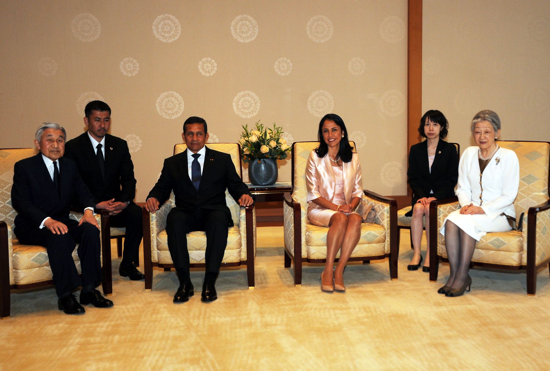 Presidente de la Republica Ollanta Humala Tasso en audiencia especial con el Emperador Akihito, en el Palacio Imperial de Japón. 
Foto: ANDINA/Prensa Presidencia.