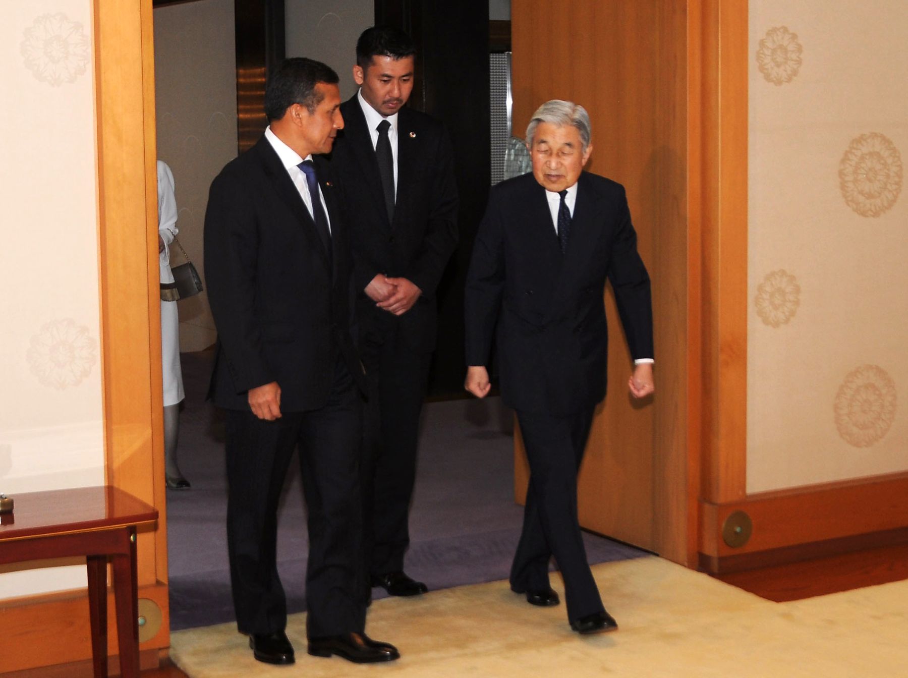 Presidente de la Republica Ollanta Humala Tasso en audiencia especial con el Emperador Akihito, en el Palacio Imperial de Japón. Foto: ANDINA/Prensa Presidencia.