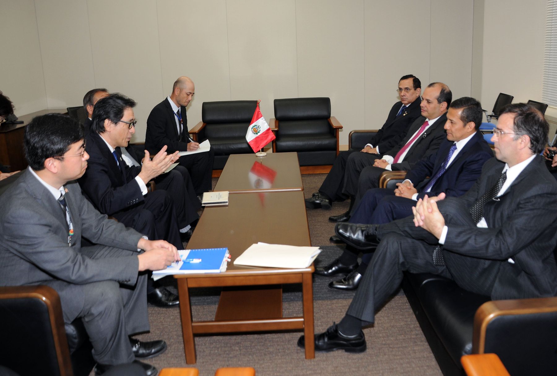 Presidente de la República, Ollanta Humala Tasso, inauguró el  "Road Show"  de promoción de inversiones y reunión con los directivos de la Organización Japonesa de Comercio Exterior (Jetro, por sus siglas en inglés).

Foto Andina/Prensa Presidencia