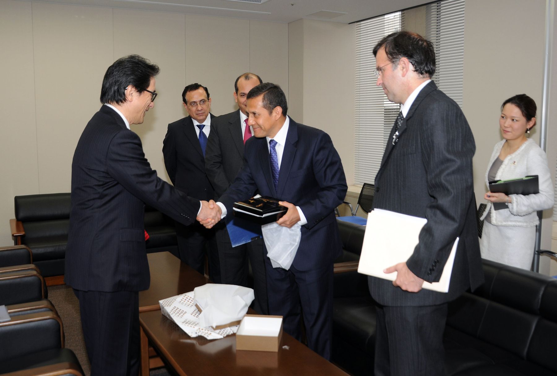 Presidente de la República, Ollanta Humala Tasso, inauguró el  "Road Show"  de promoción de inversiones y reunión con los directivos de la Organización Japonesa de Comercio Exterior (Jetro, por sus siglas en inglés).

Foto Andina/Prensa Presidencia