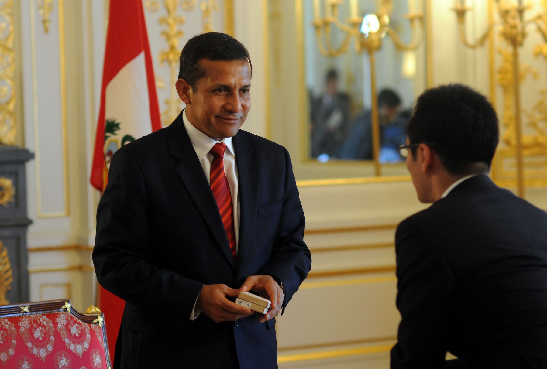 Presidente de la República, Ollanta Humala, durante conferencia de prensa  en Japón.
Foto: ANDINA/Job Rosales.
