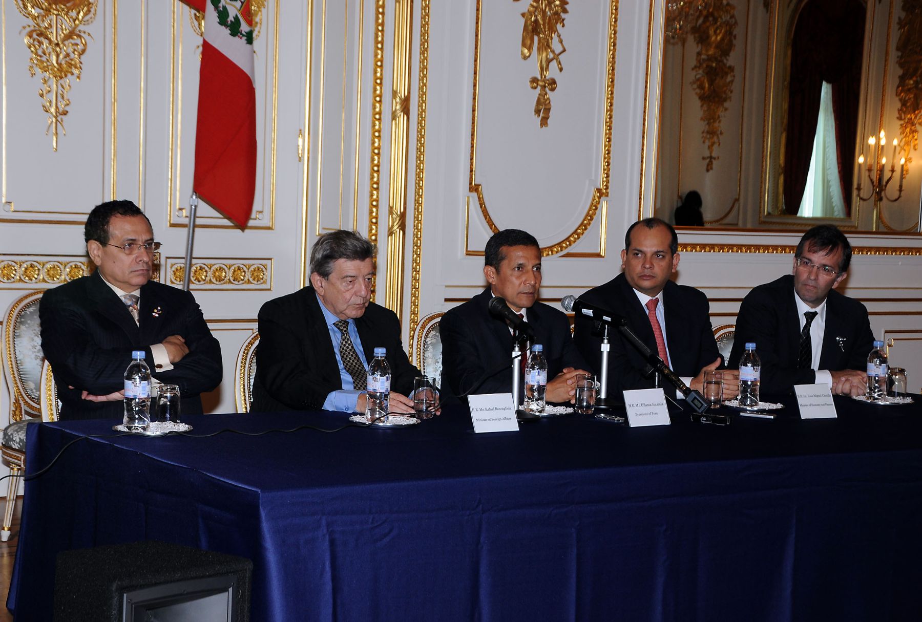 Presidente de la República, Ollanta Humala, durante conferencia de prensa  en Japón.
Foto: ANDINA/Job Rosales.