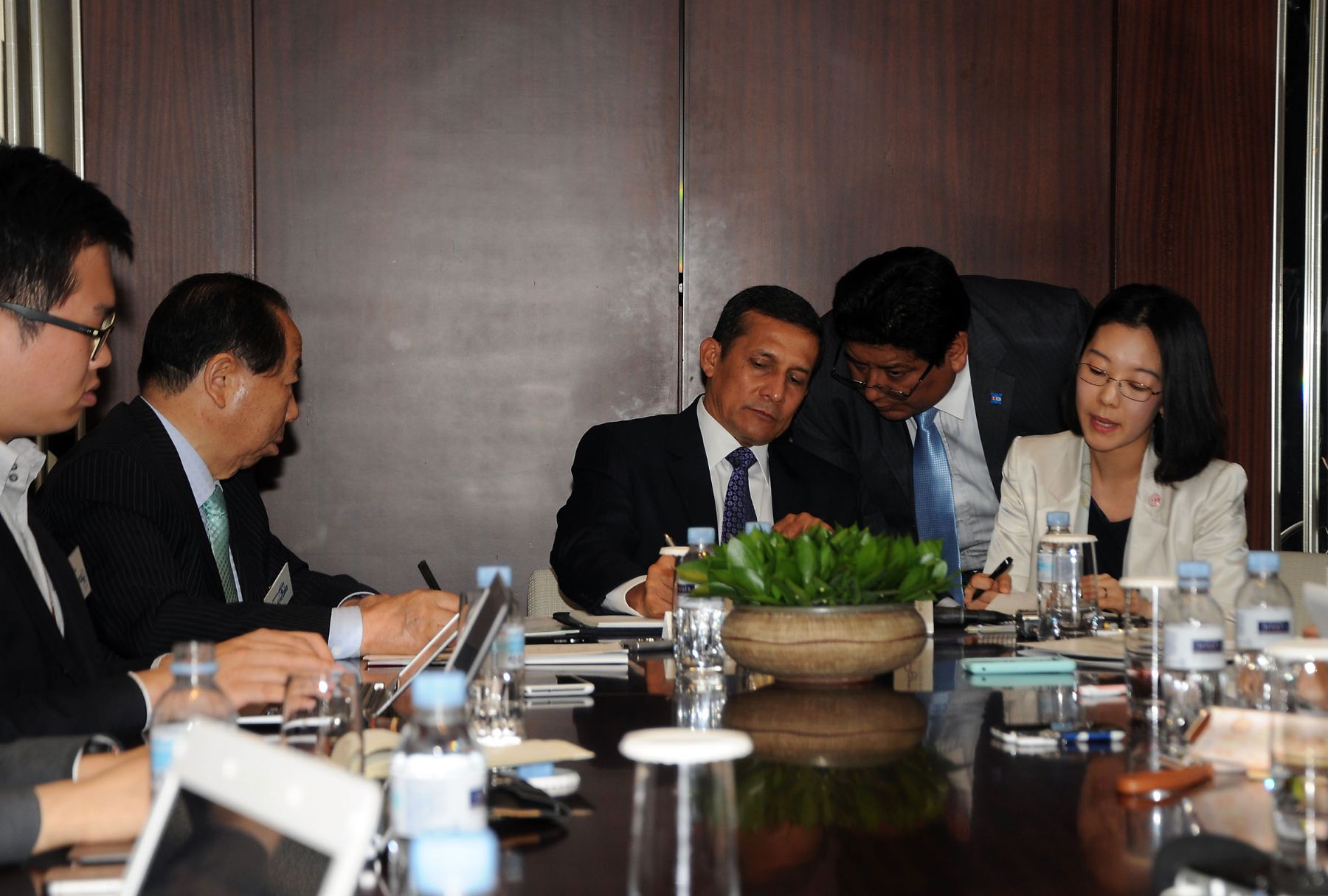 Presidente Ollanta Humala ofreció conferencia de prensa, al término de su Visita Oficial a Corea del Sur.
Foto: Andina/Prensa Presidencia.