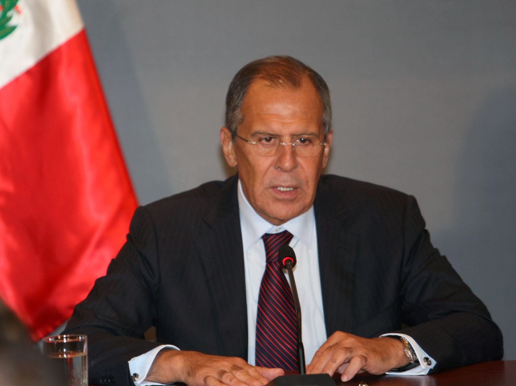 Russian Foreign Minister Sergei Lavrov. Photo: ANDINA/Carlos Lezama.