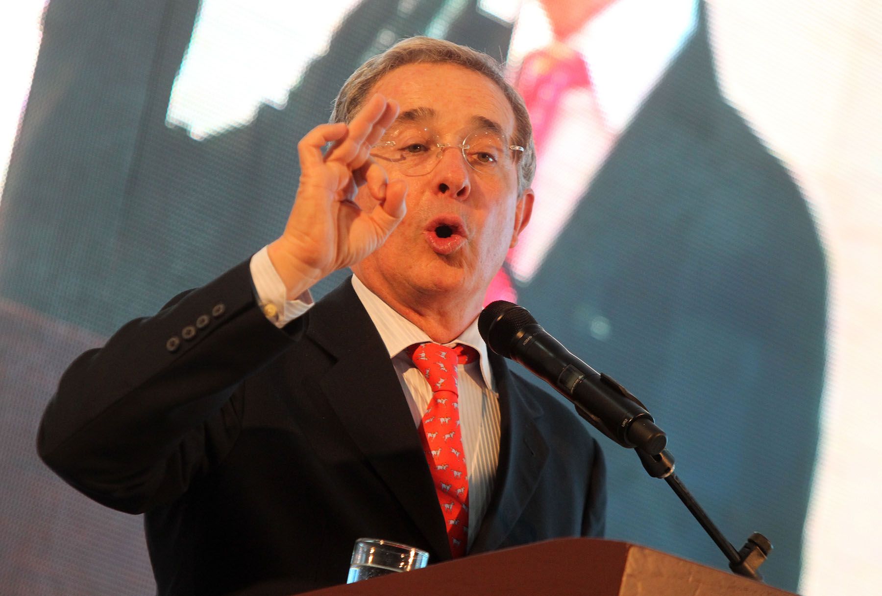 Ex presidente colombiano, Álvaro Uribe. ANDINA/Carlos Lezama