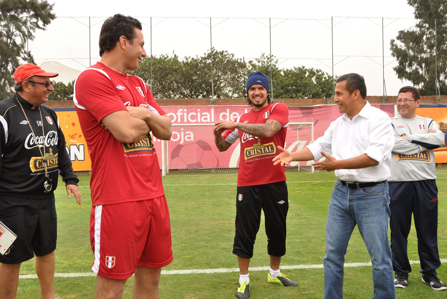 Presidente Ollanta Humala visitó a la selección peruana en la Videna. Foto: ANDINA/Prensa Presidencia.