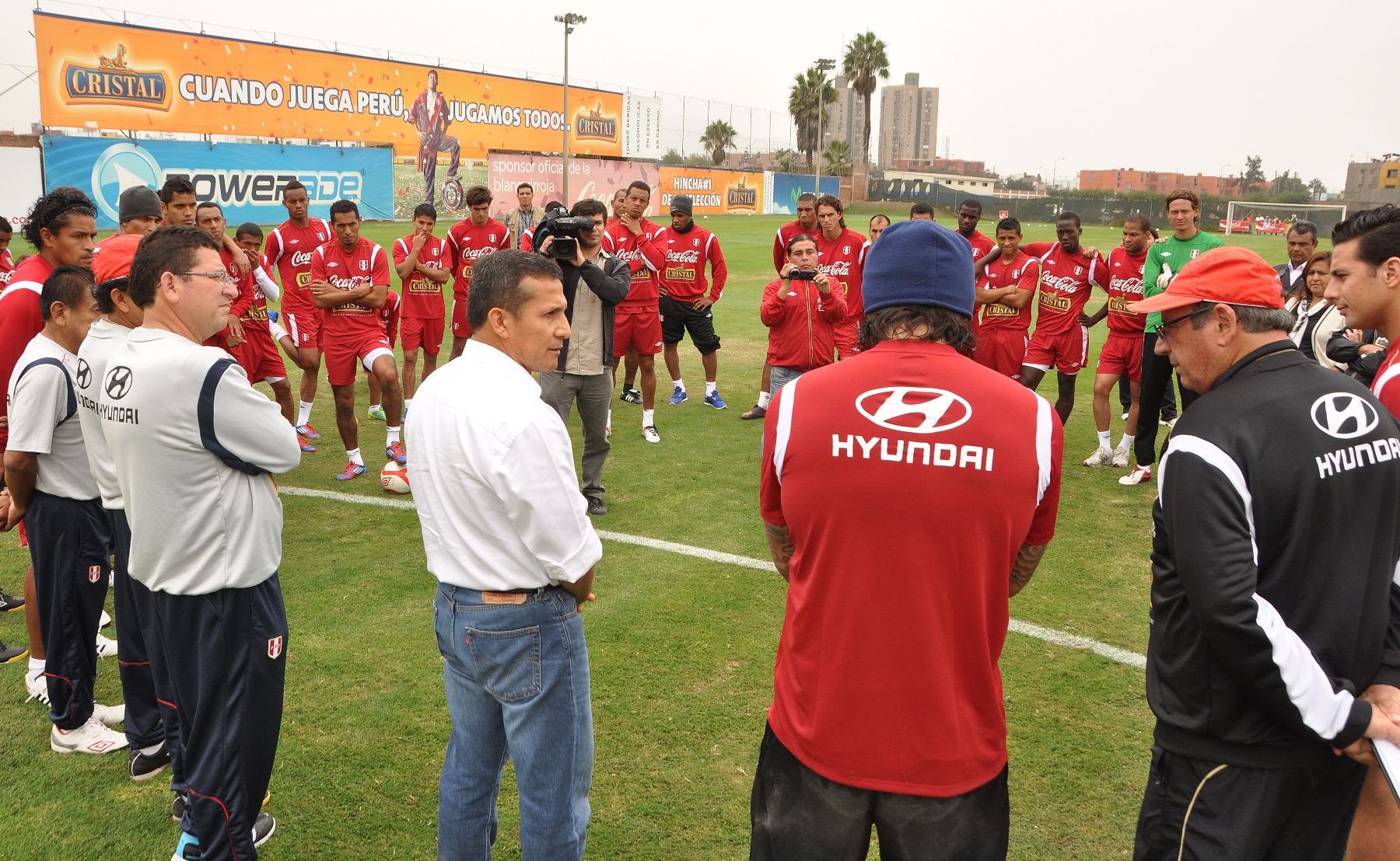 Presidente Ollanta Humala visitó a la selección peruana en la Videna. Foto: ANDINA/Prensa Presidencia.