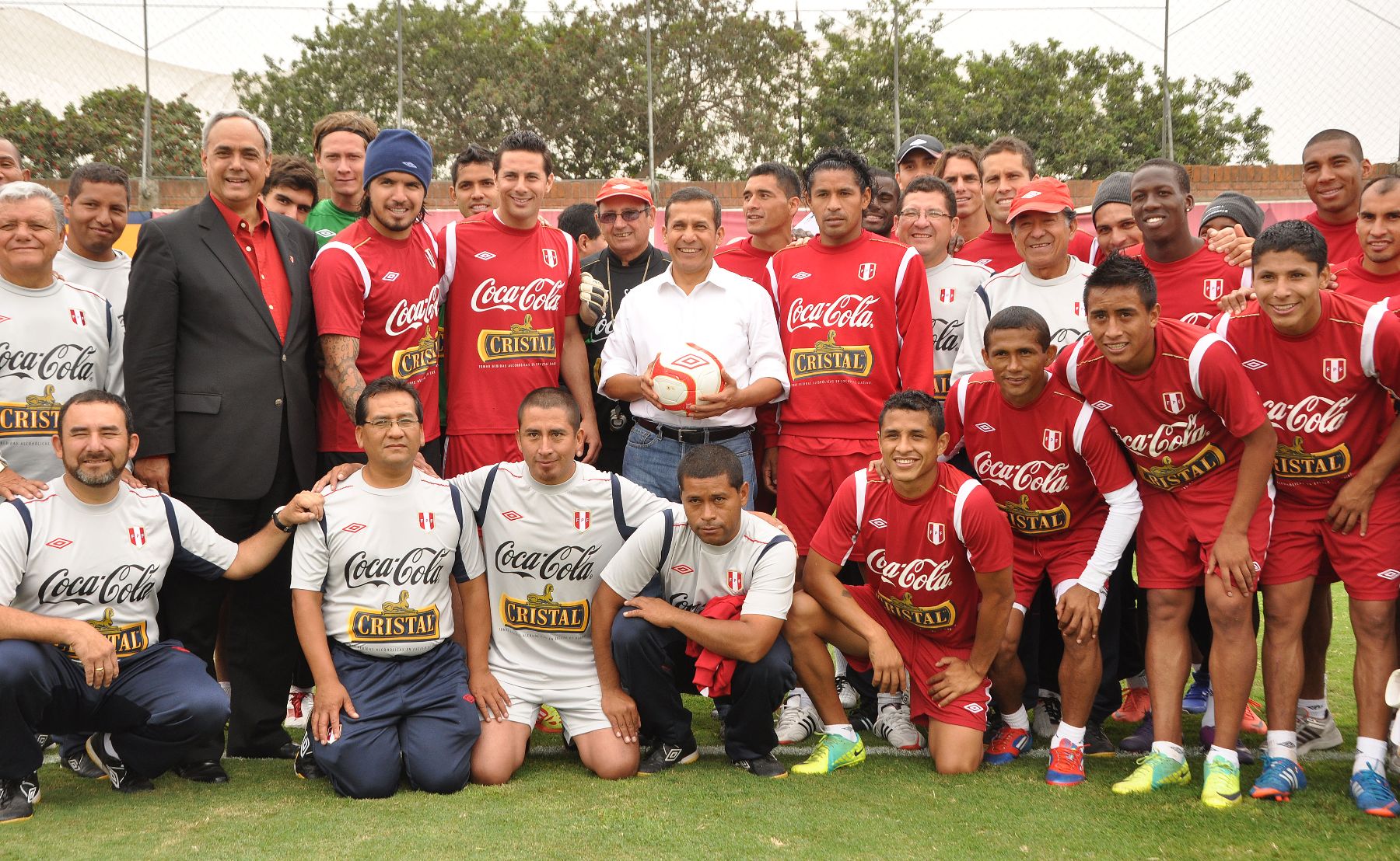 Presidente de la República, Ollanta Humala visitó a la selección peruana en la Videna.
Foto: ANDINA/Prensa Presidencia.