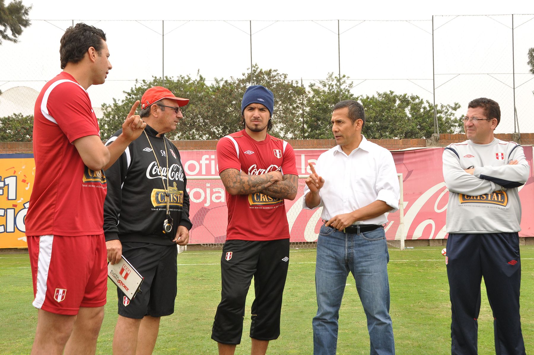 Presidente de la República, Ollanta Humala visitó a la selección peruana en la Videna.Foto: ANDINA/Prensa Presidencia.
