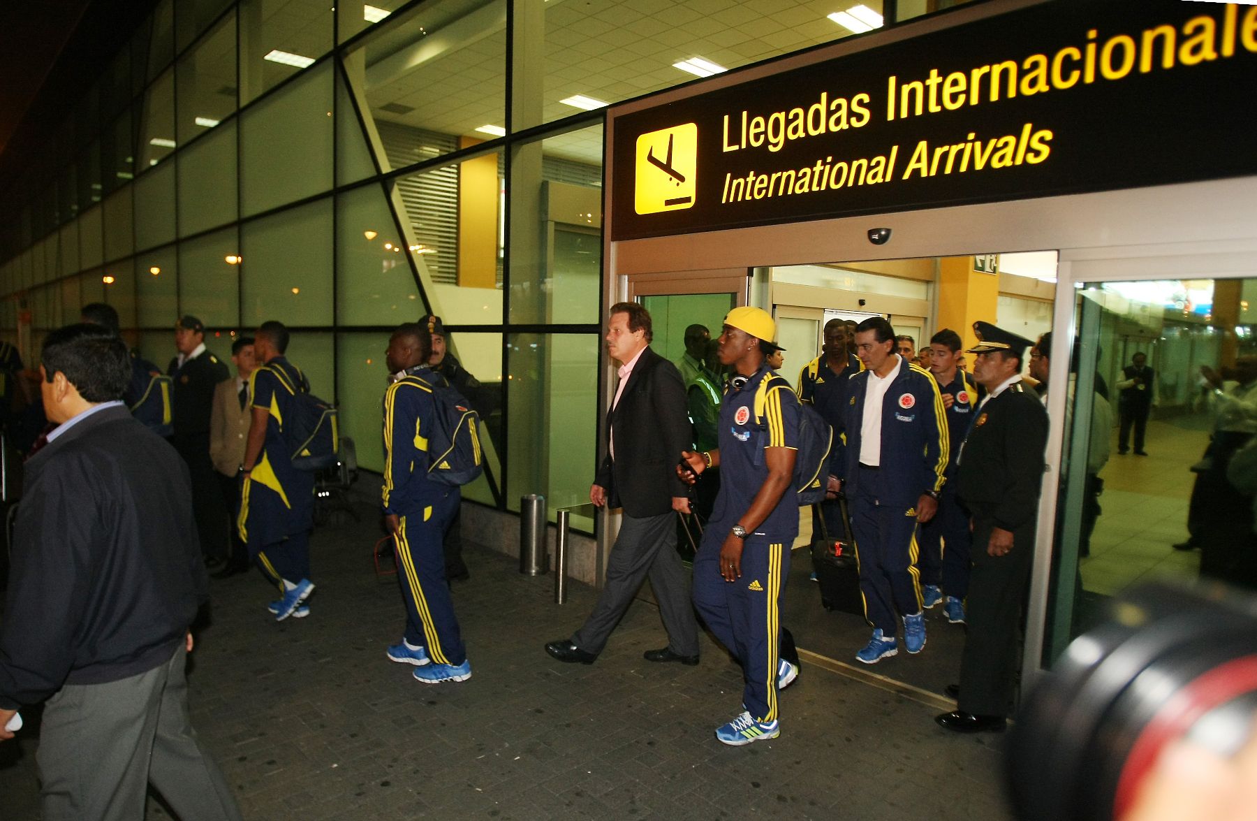 Llegada de la Selección de Colombia al aeropuerto internacional Jorge Chávez Foto: ANDINA/Vidal Tarqui