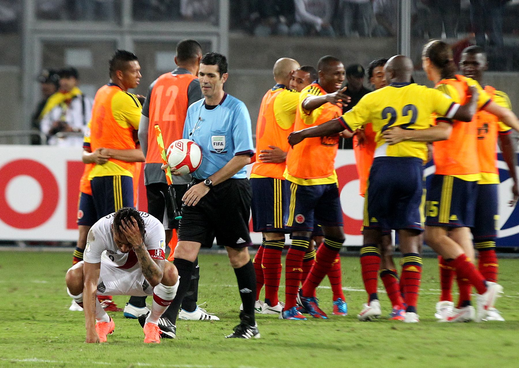 La selección nacional perdió por un tanto a cero frente a Colombia.

Foto: ANDINA/Juan Carlos Guzmán Negrini.