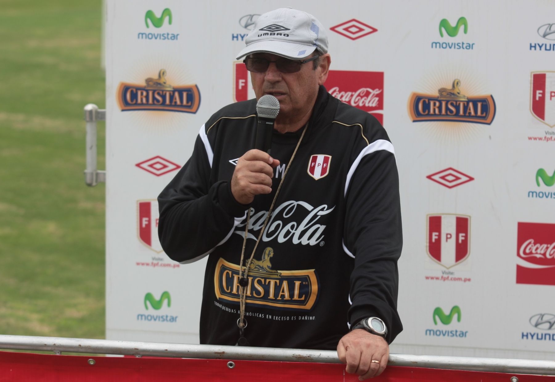 Declaraciones del entrenador de la selección peruana, Sergio Markarián tras el entrenamiento de los jugadores para el encuentro ante Uruguay.
Foto: ANDINA/Juan Carlos Guzmán Negrini.