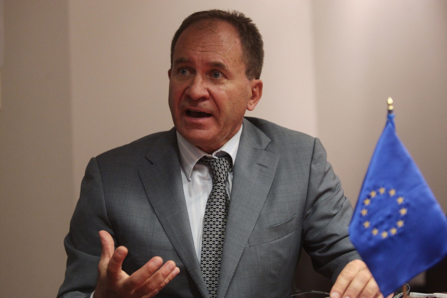 EU Ambassador to Peru, Hans Allden. Photo: ANDINA/Juan Carlos Guzmán Negrini.
