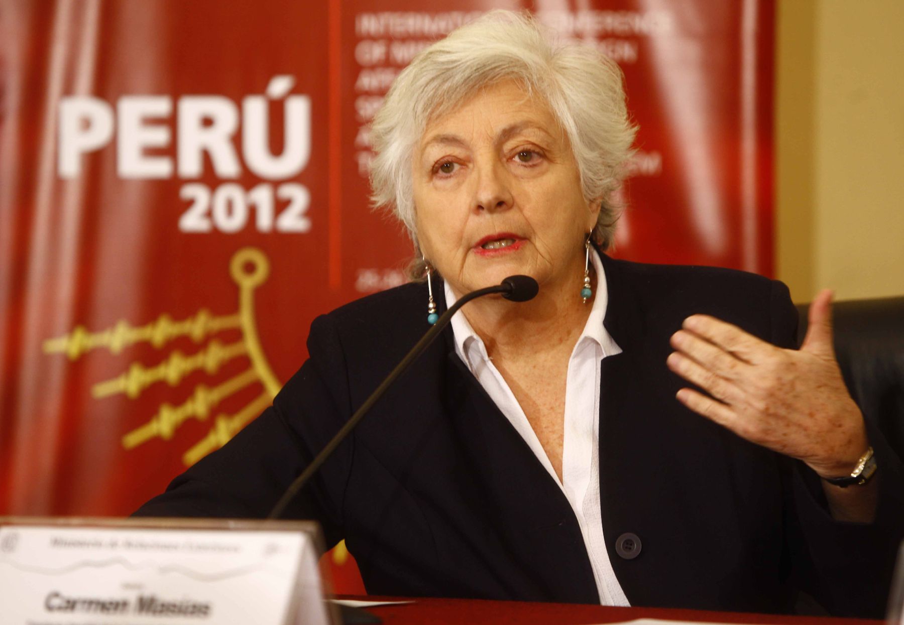 Carmen Masías, jefa de Devida, anuncia la Conferencia Internacional Antidrogas de cancilleres y jefes de organismos especializados contra este flagelo mundial. 
Foto: ANDINA/archivo.