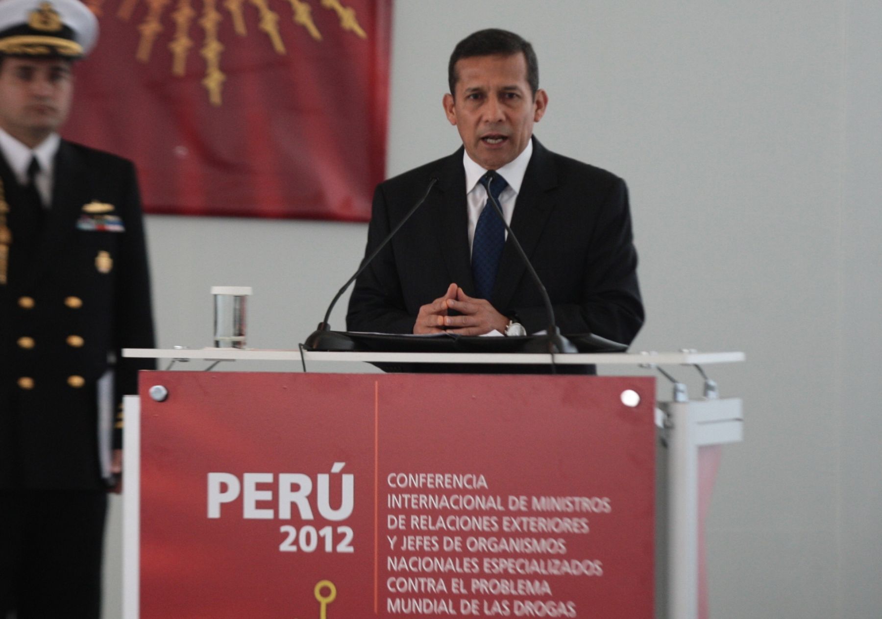 El presidente Ollanta Humala, inauguró la Conferencia Internacional de Ministros de Relaciones Exteriores y Jefes de Organismos Nacionales especializados en el problema mundial de las Drogas.
Foto: ANDINA/Juan Carlos Guzmán Negrini.
