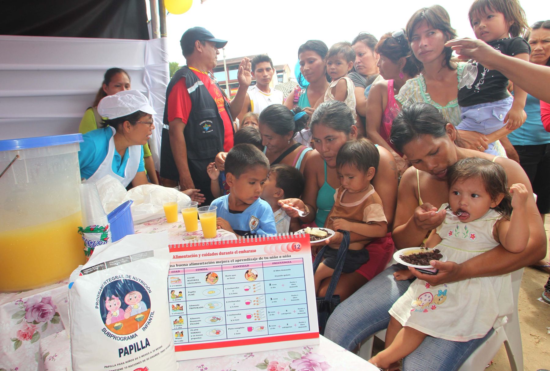 Acción civica en el populoso  distrito de Punchana. Iquitos.Foto: ANDINA/Prensa Presidencia